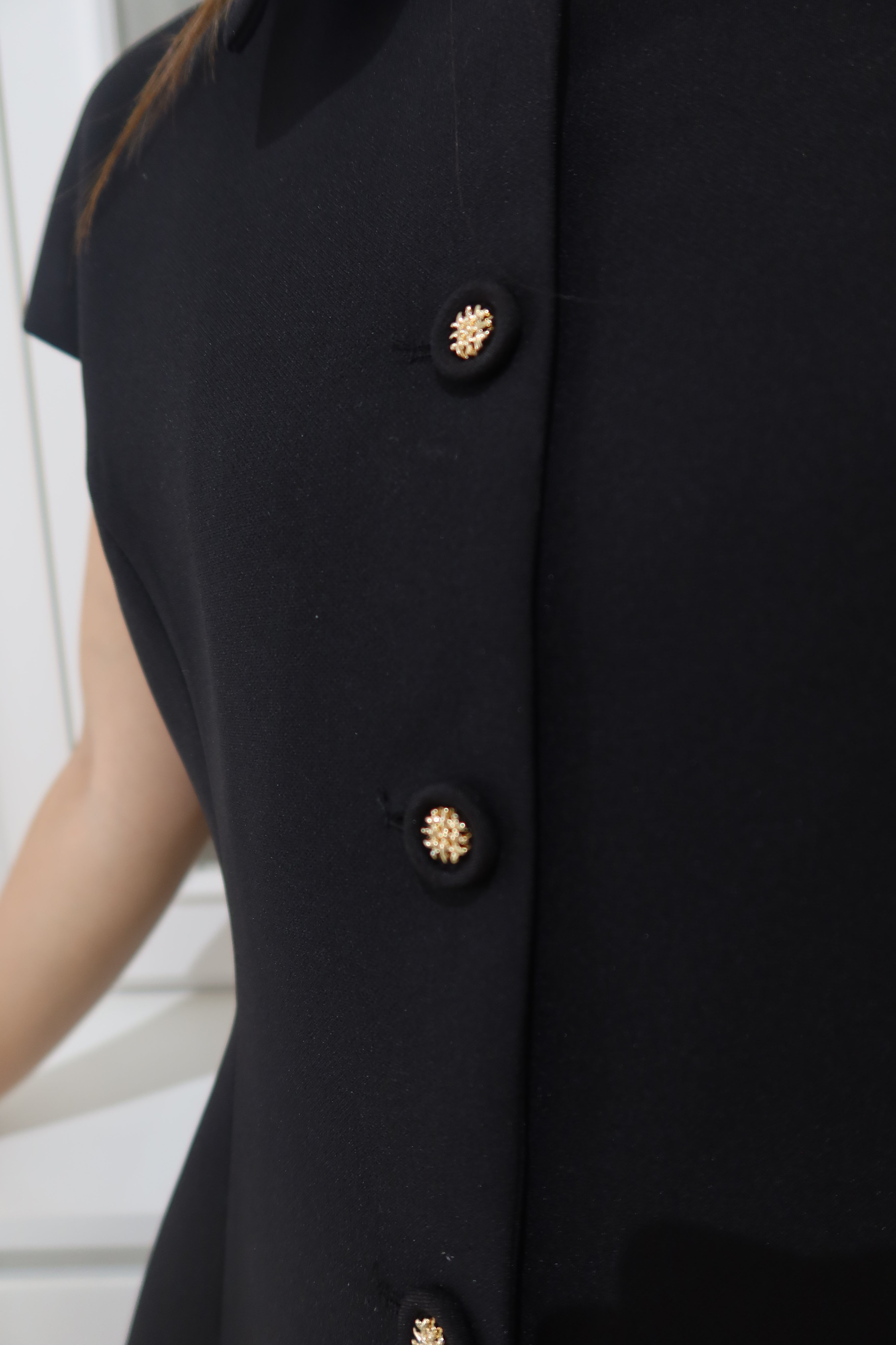 Puff Sleeve Little Black Dress [OPS0171]