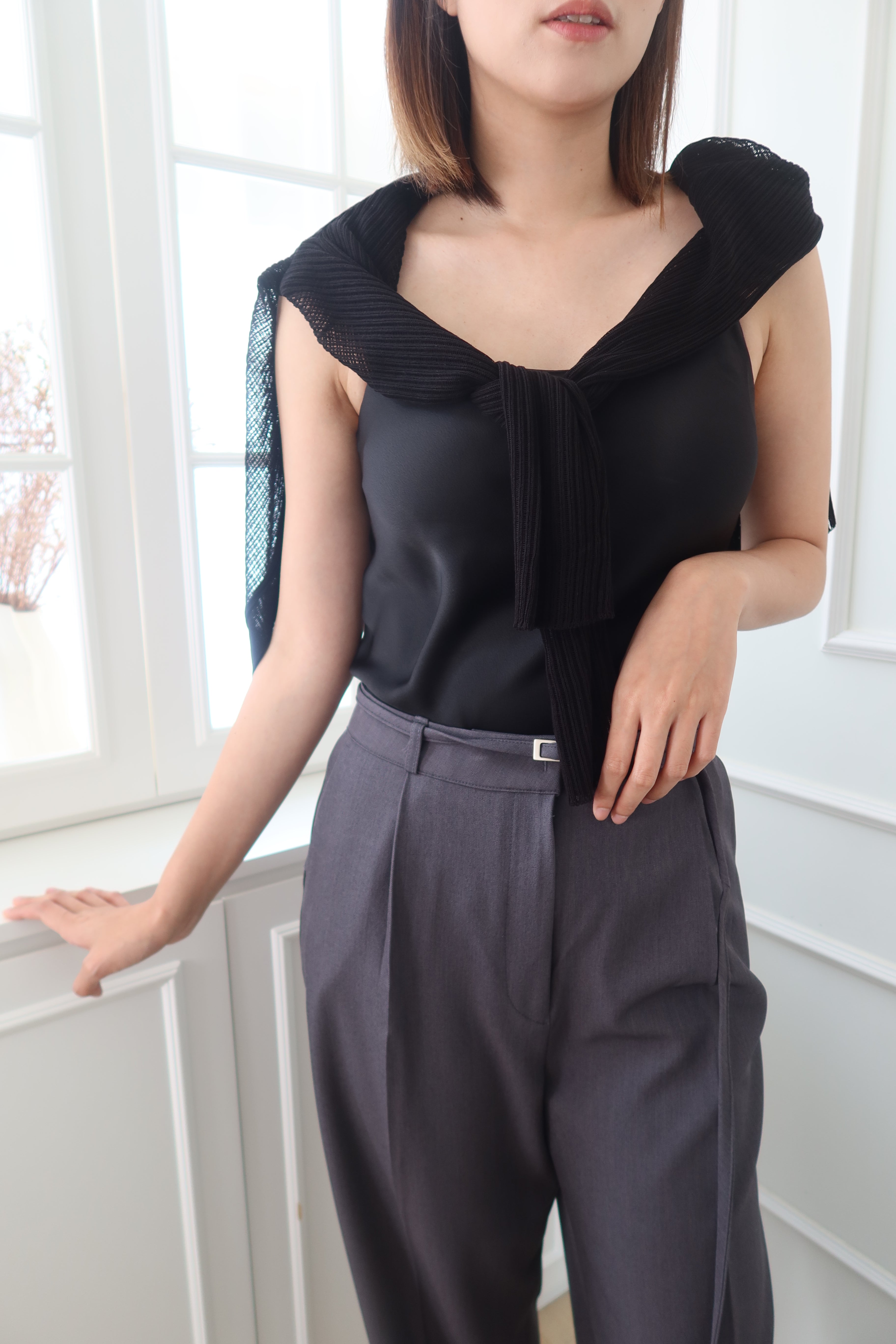 【LE ZANS BRAND COLLECTION】光面吊帶背心(內含胸墊)[I0019]