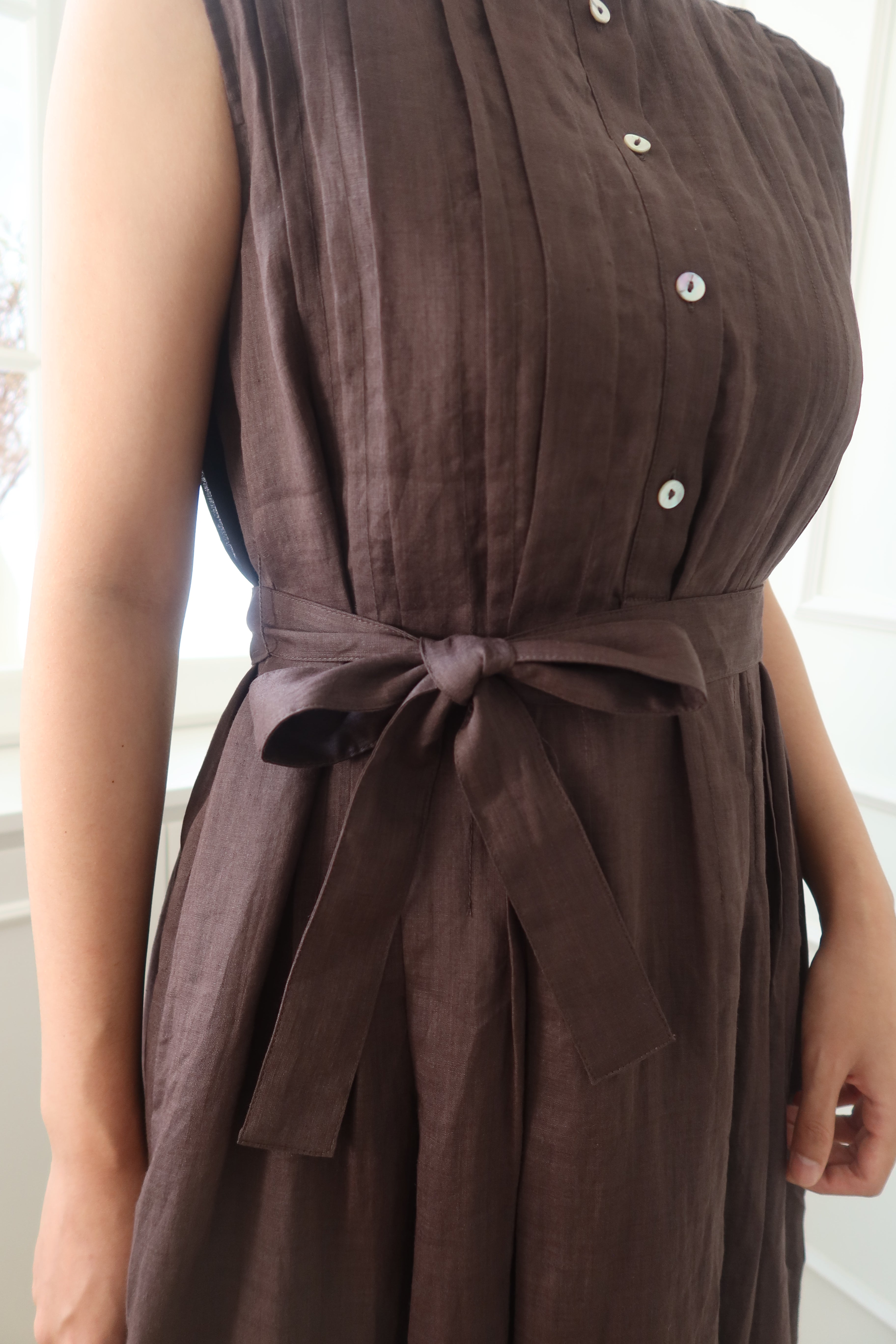 【LE ZANS BRAND COLLECTION】Pure Breeze Linen Sleeveless Dress (100% 麻) [OPS0158]