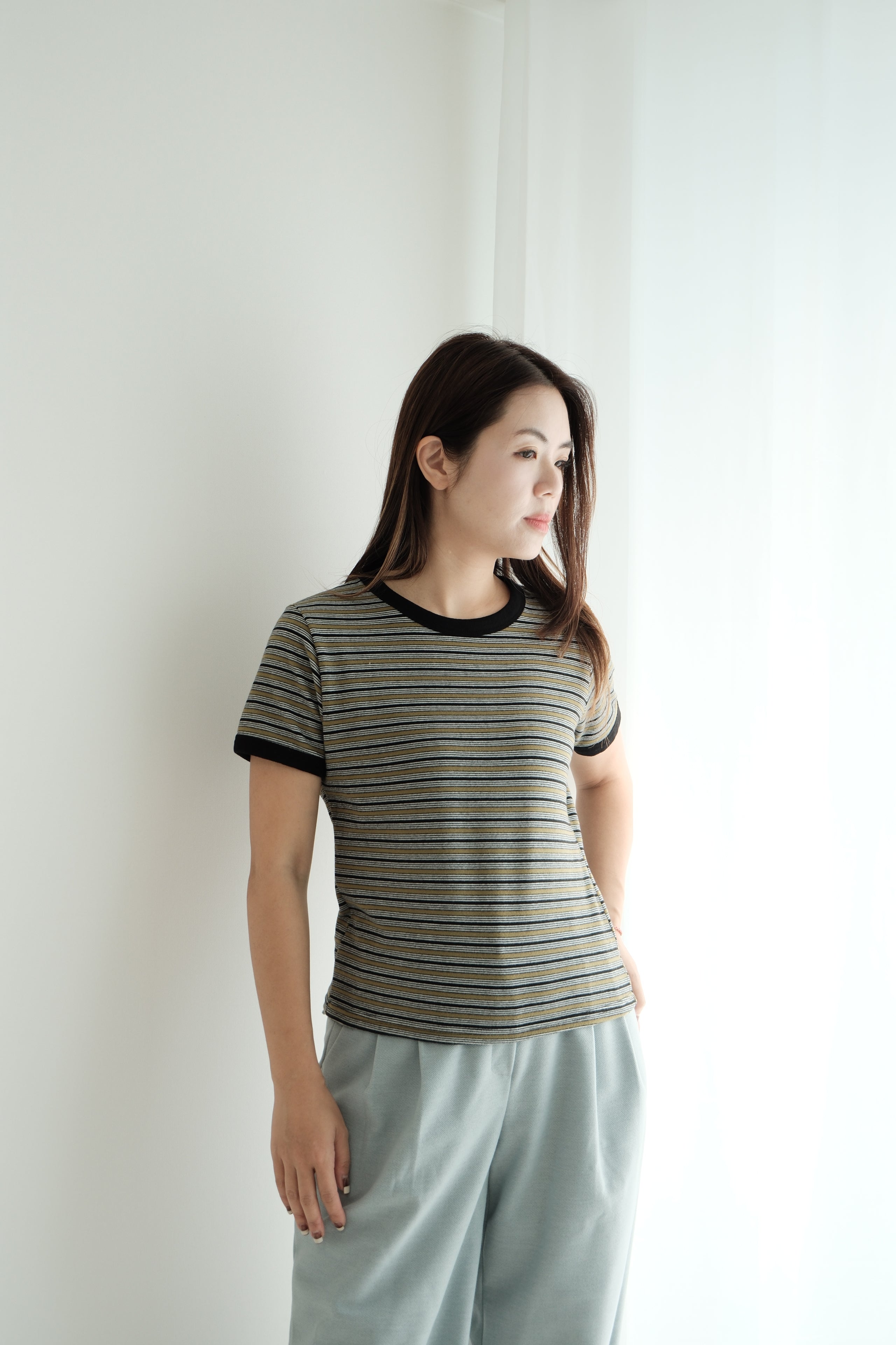 Retro Stripe Short Sleeve Tee [T0235]