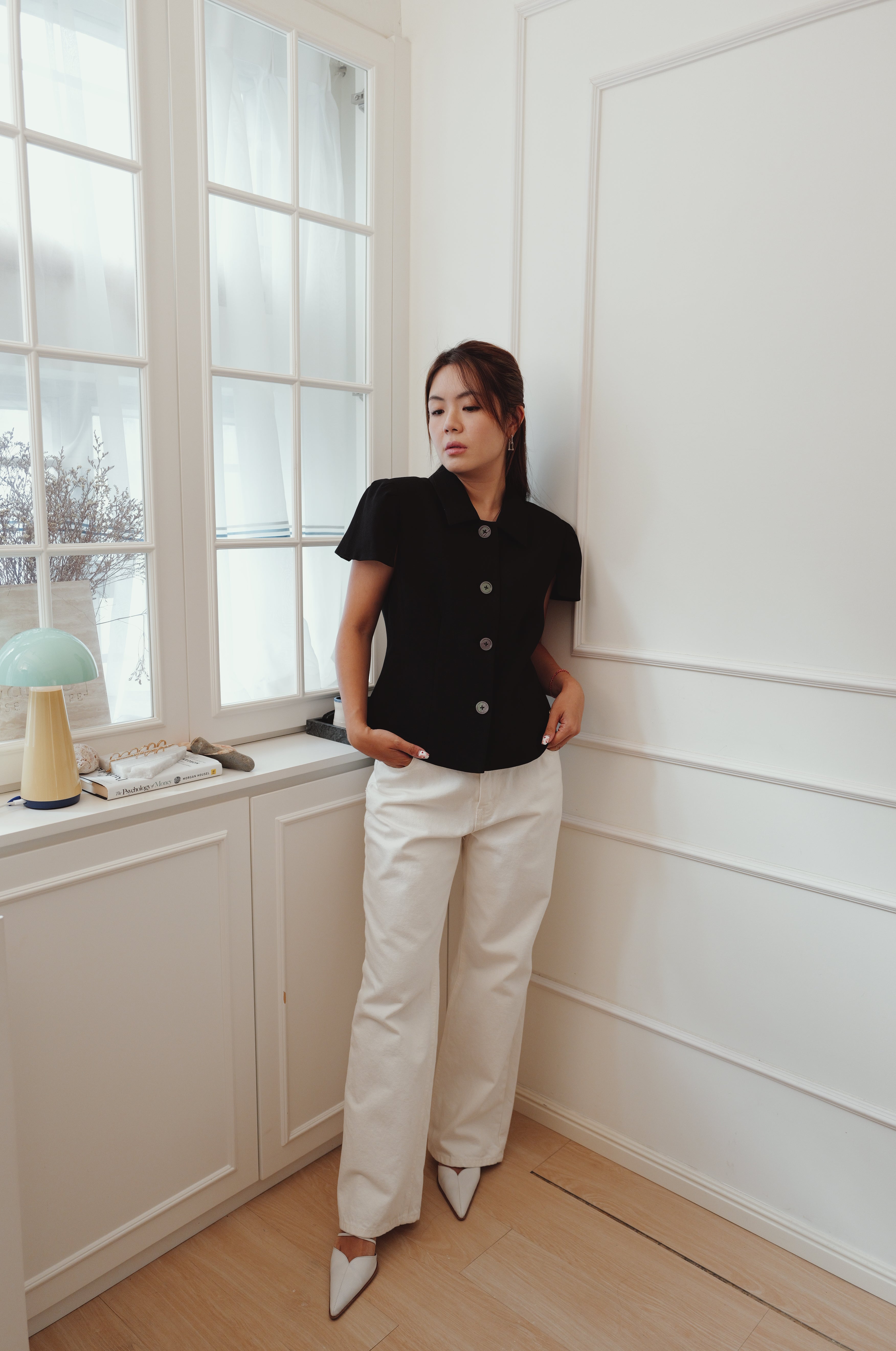 【LE ZANS BRAND COLLECTION】French Elegant Puff-Sleeve Short Tailored Blazer [T0299]