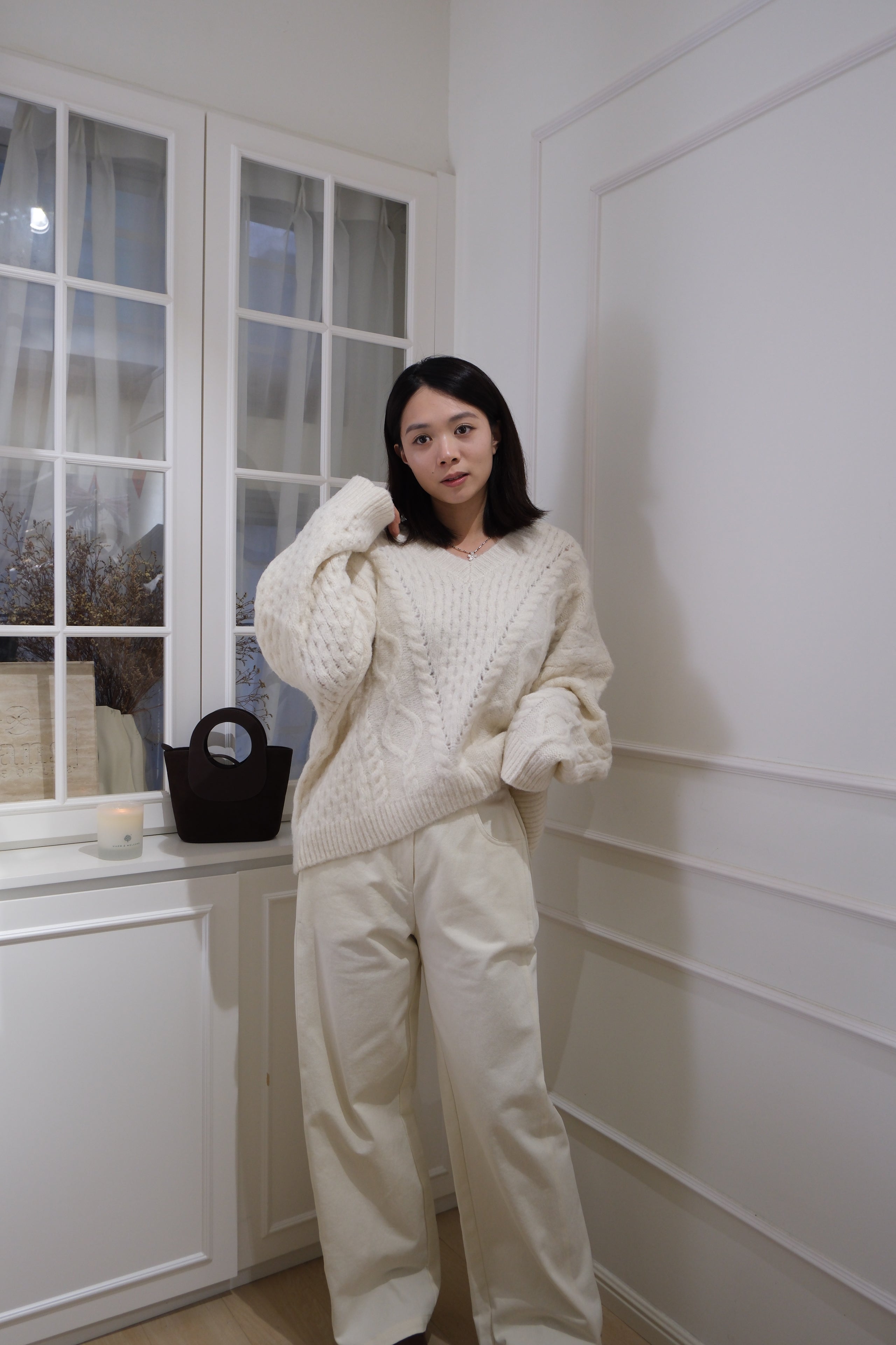 Cozy Oversized Twirl Sweater (60%wool)[T0165]