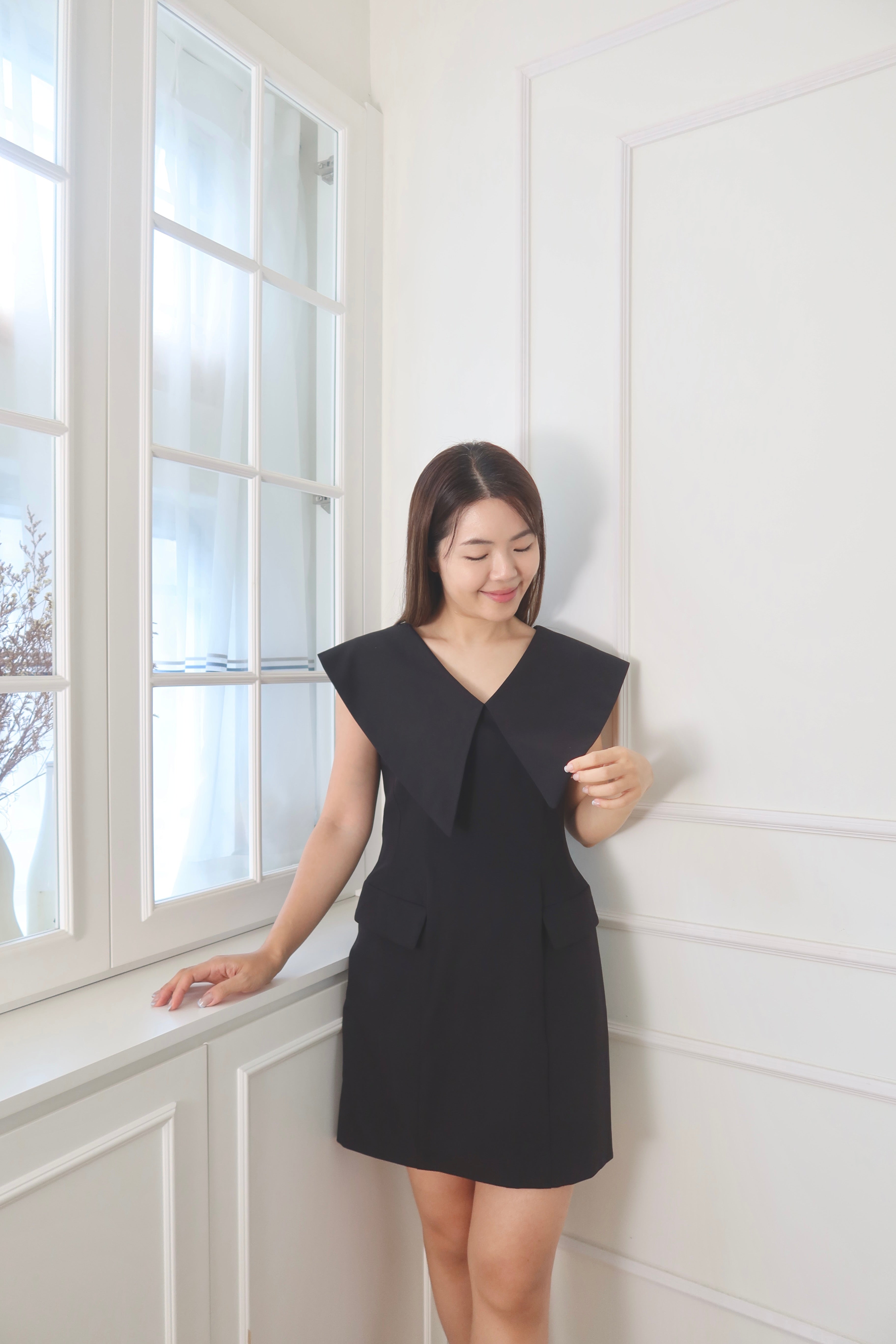 【LE ZANS BRAND COLLECTION】V-Shape Elegance Dress [OPS0156]