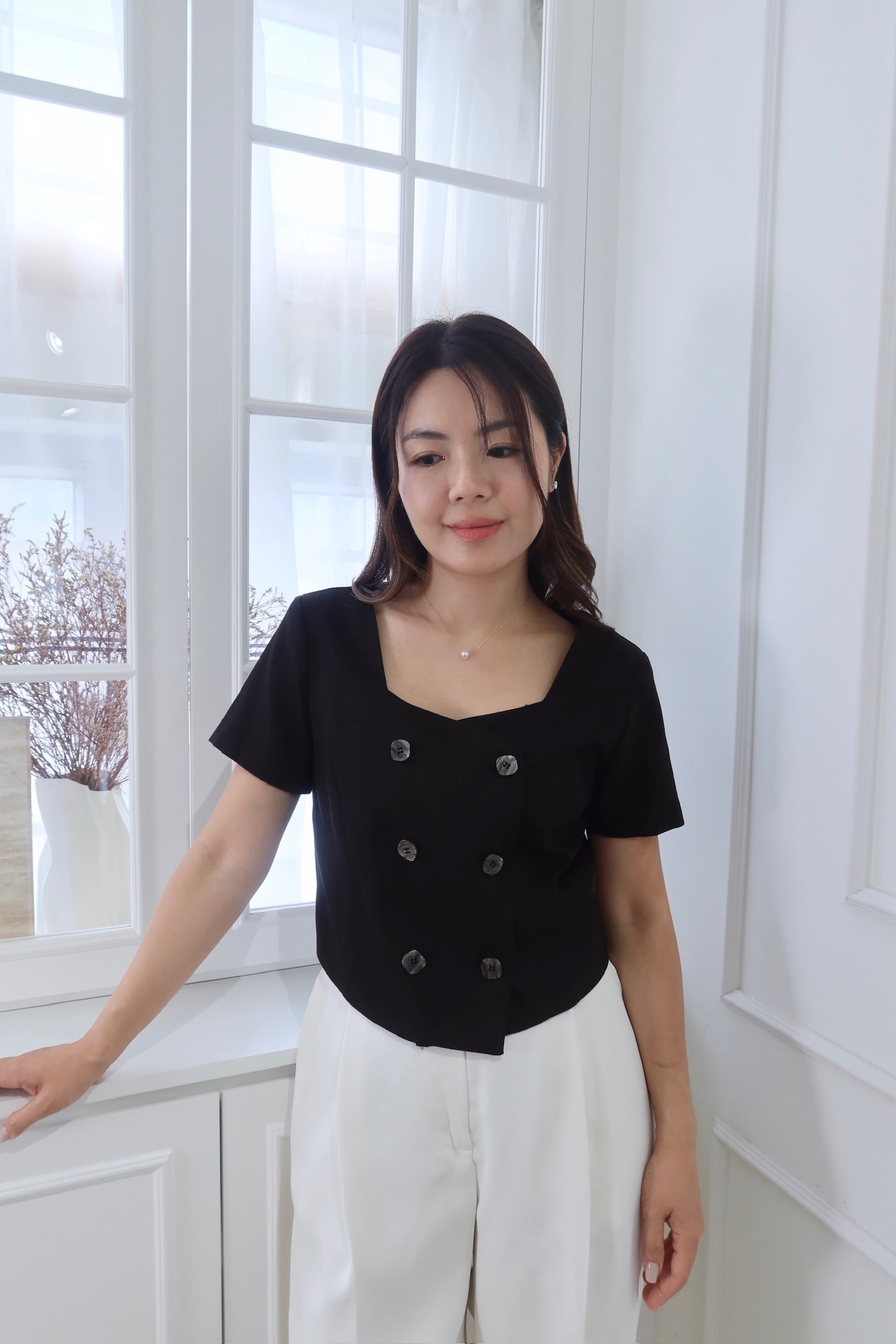 Chic Double-Breasted Crop Blazer [J0102]