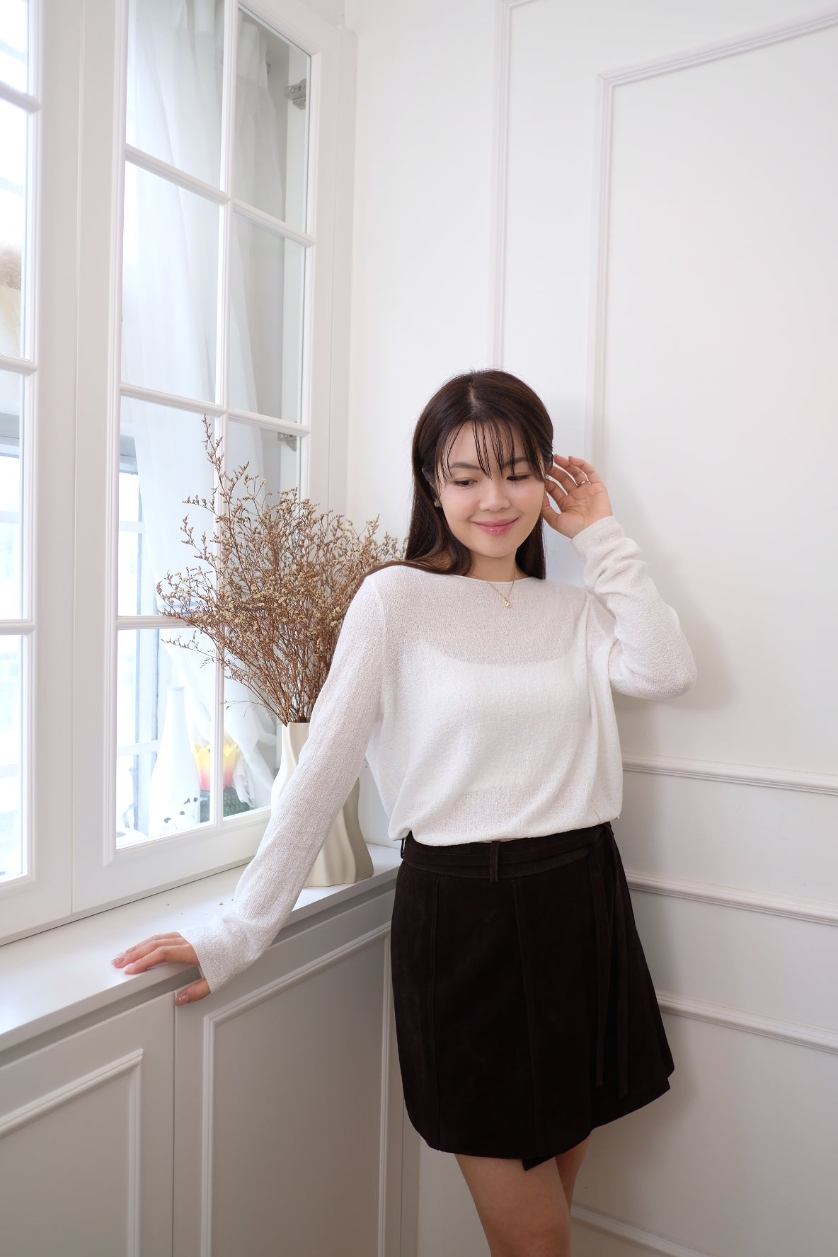 【LE ZANS BRAND COLLECTION】SoftLine Underlayer Basic Top (25% Ultra Fine Wool) [T0251]