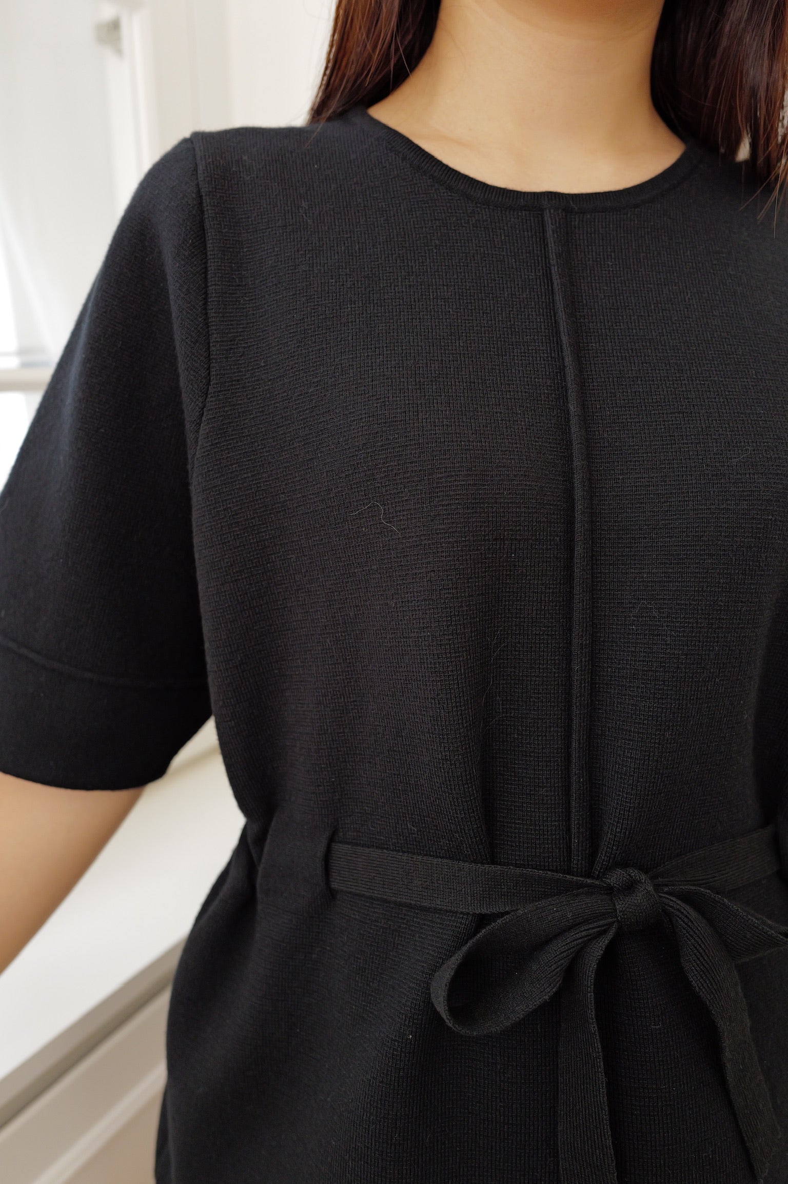 Elegant Cinched-Waist Peplum Top [T0268]