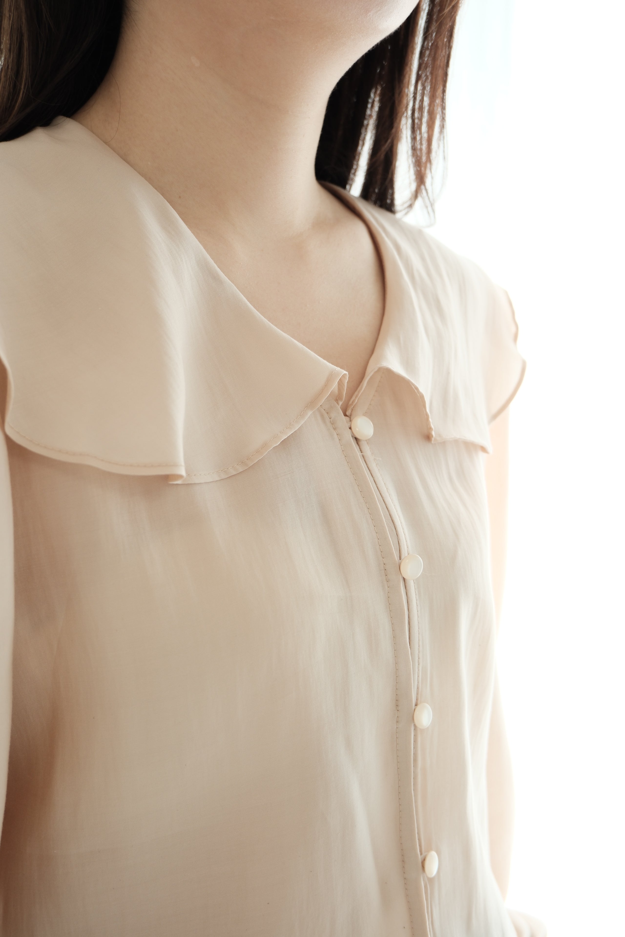 Retro Chic Open-Collar Shirt [T0238]