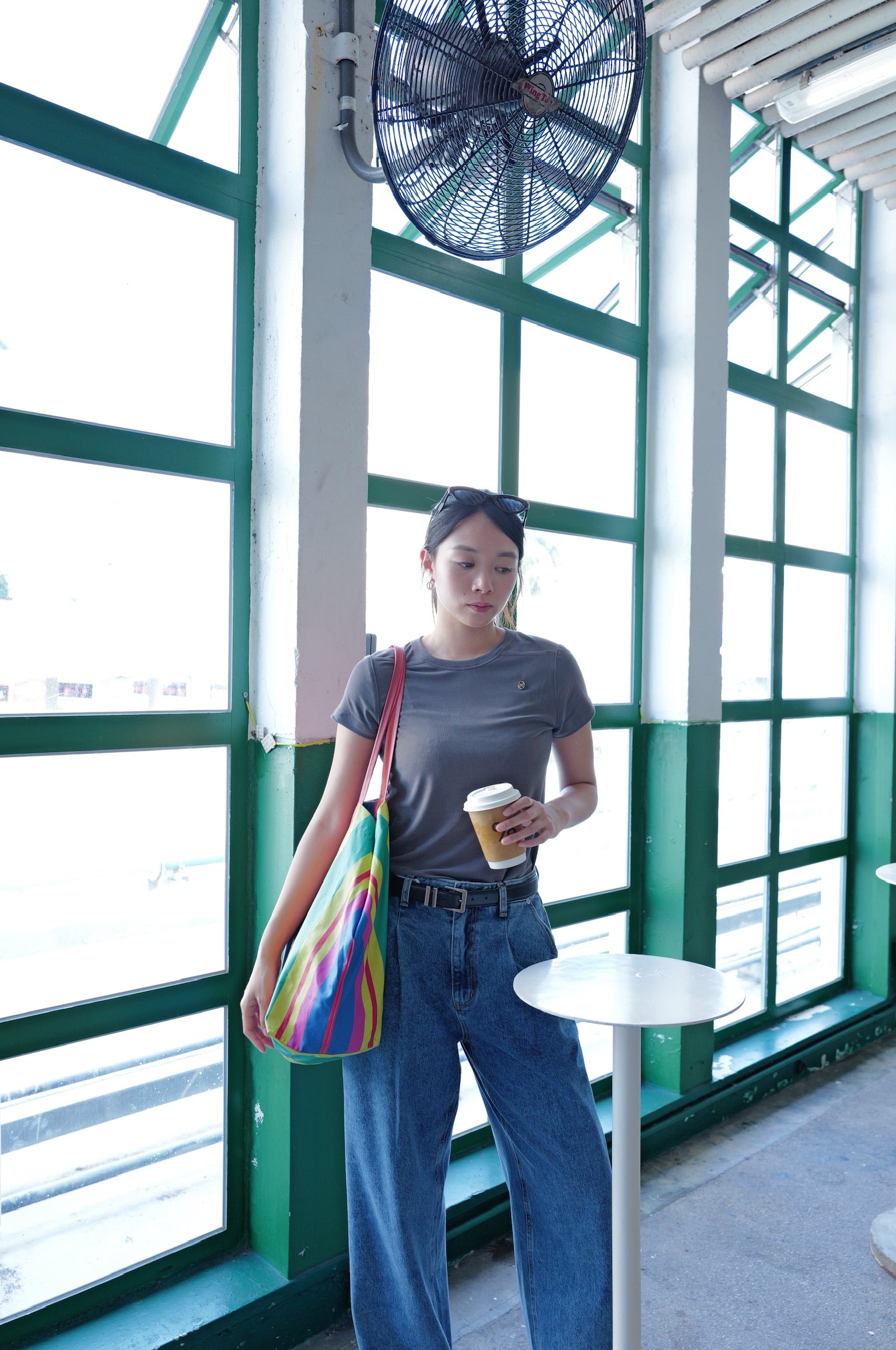 【LE ZANS BRAND COLLECTION】Urban Athletic Shoulder-Panel Slim Sporty Tee (69% Rayon) [T0297]