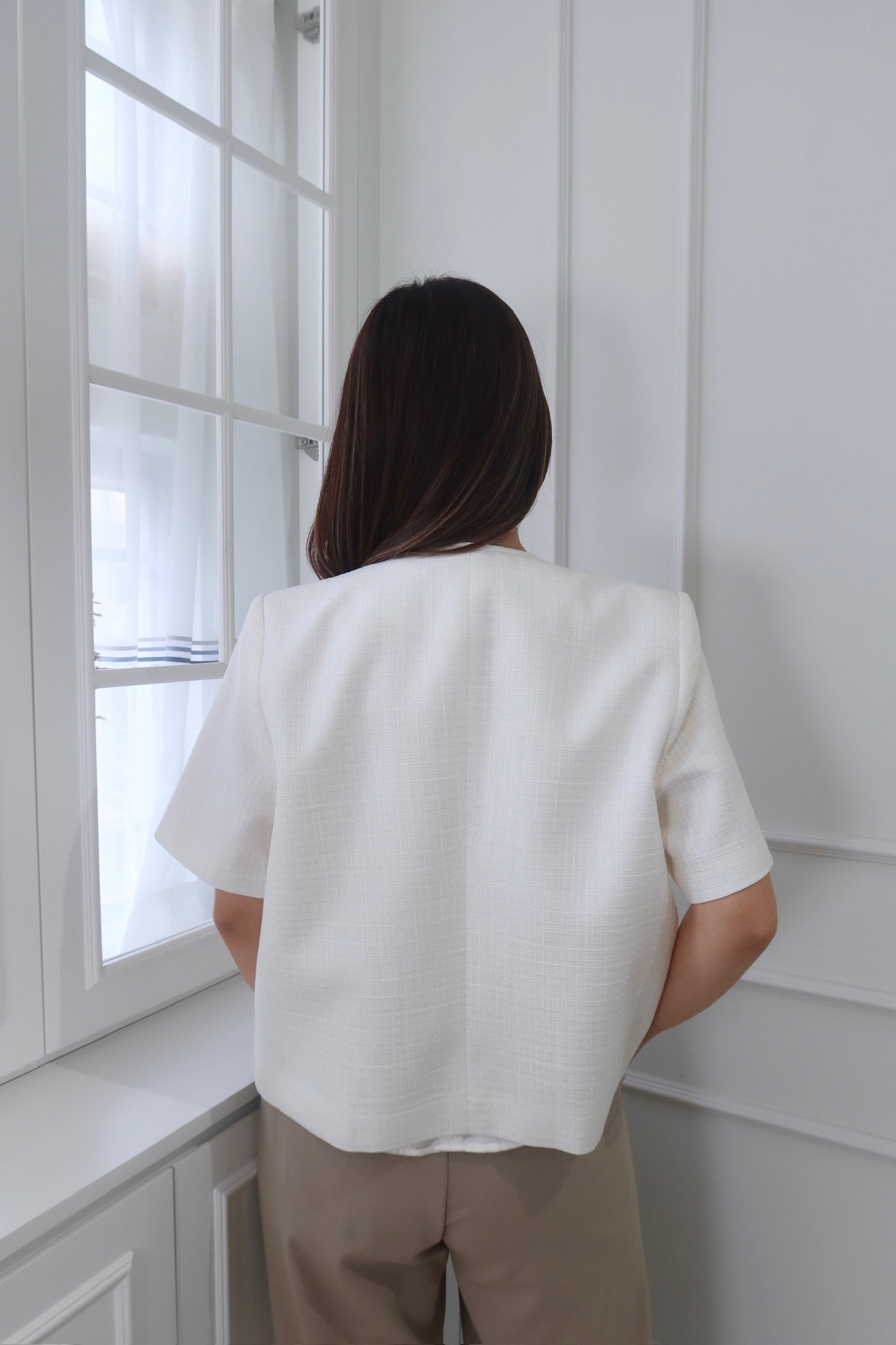 Summer Chic Tweed Blazer [J0097]