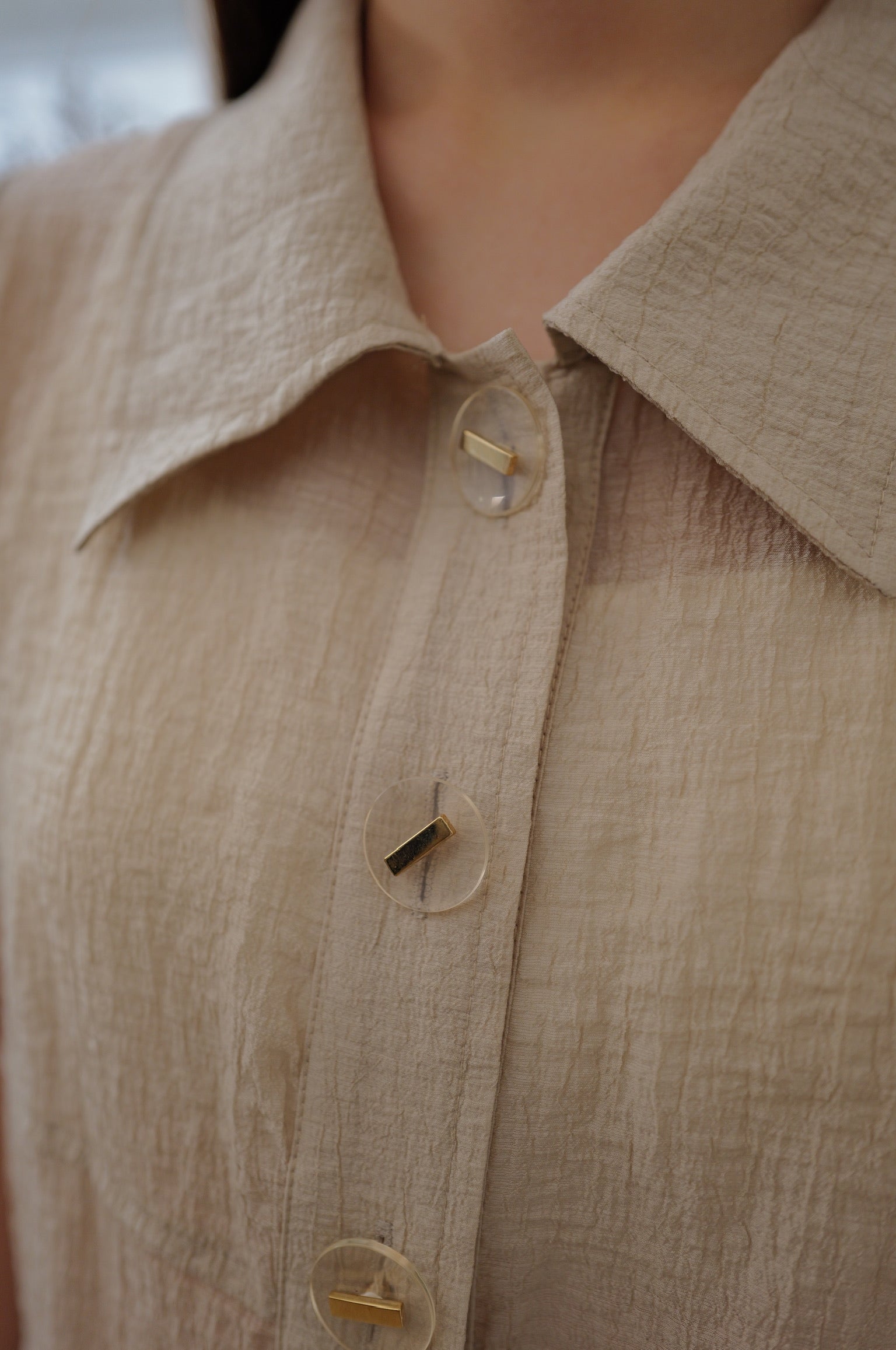 Haze Linen Sheer Shirt [T0280]
