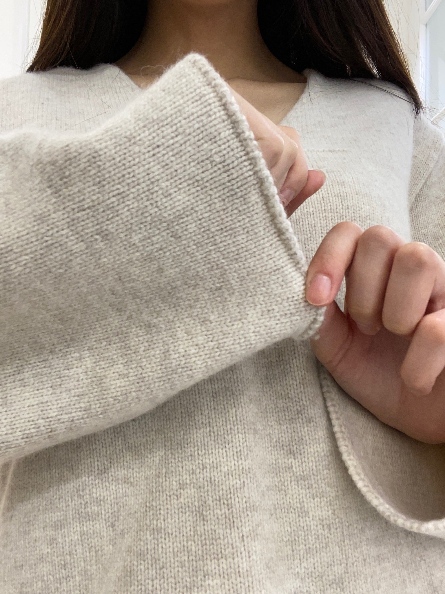 高級V領羊毛top(100%wool )[T0130]