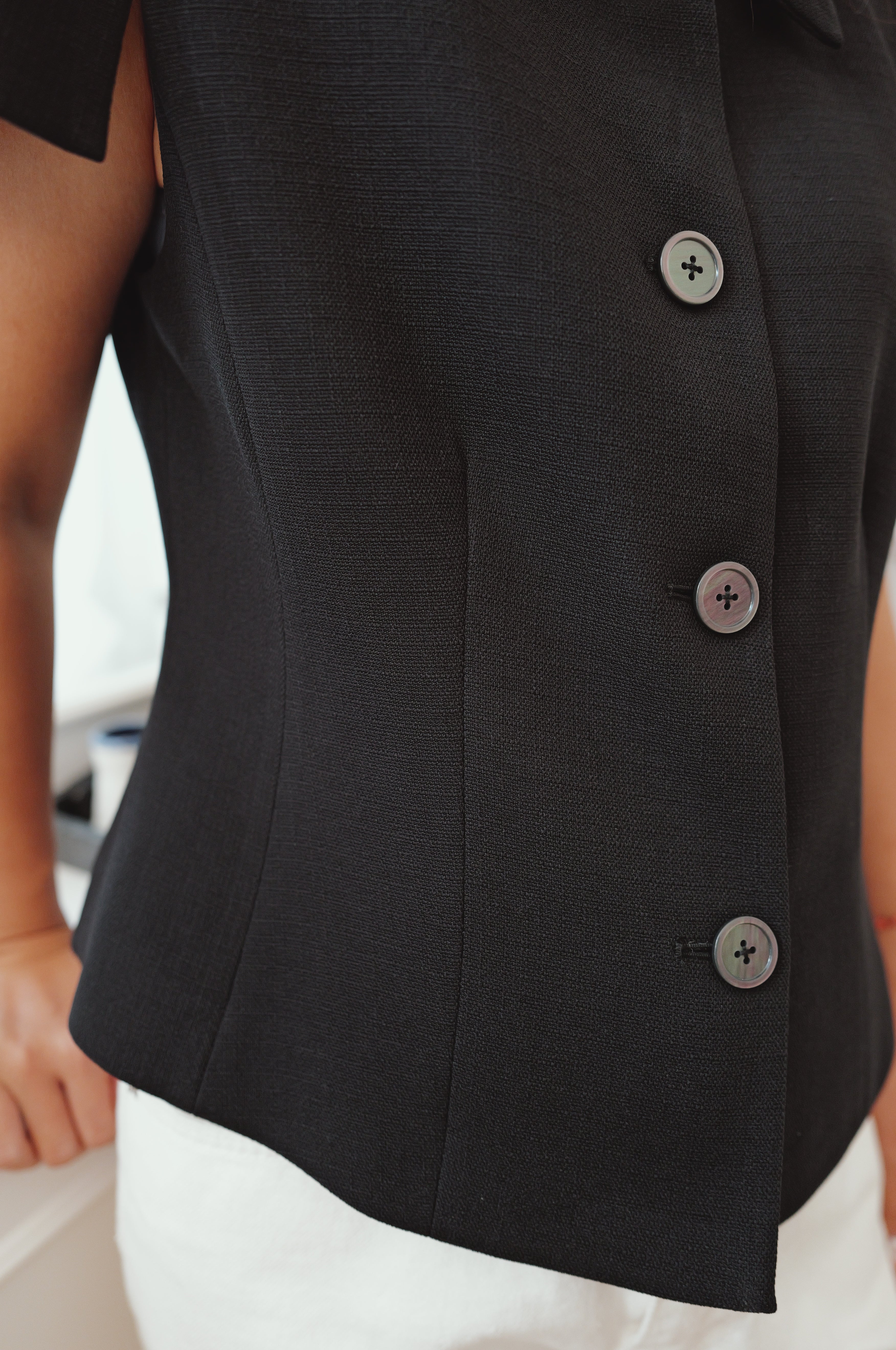 【LE ZANS BRAND COLLECTION】French Elegant Puff-Sleeve Short Tailored Blazer [T0299]