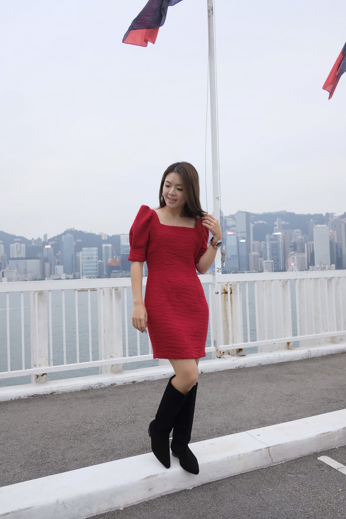 Ruby Puff Mini Dress [OPS0179]