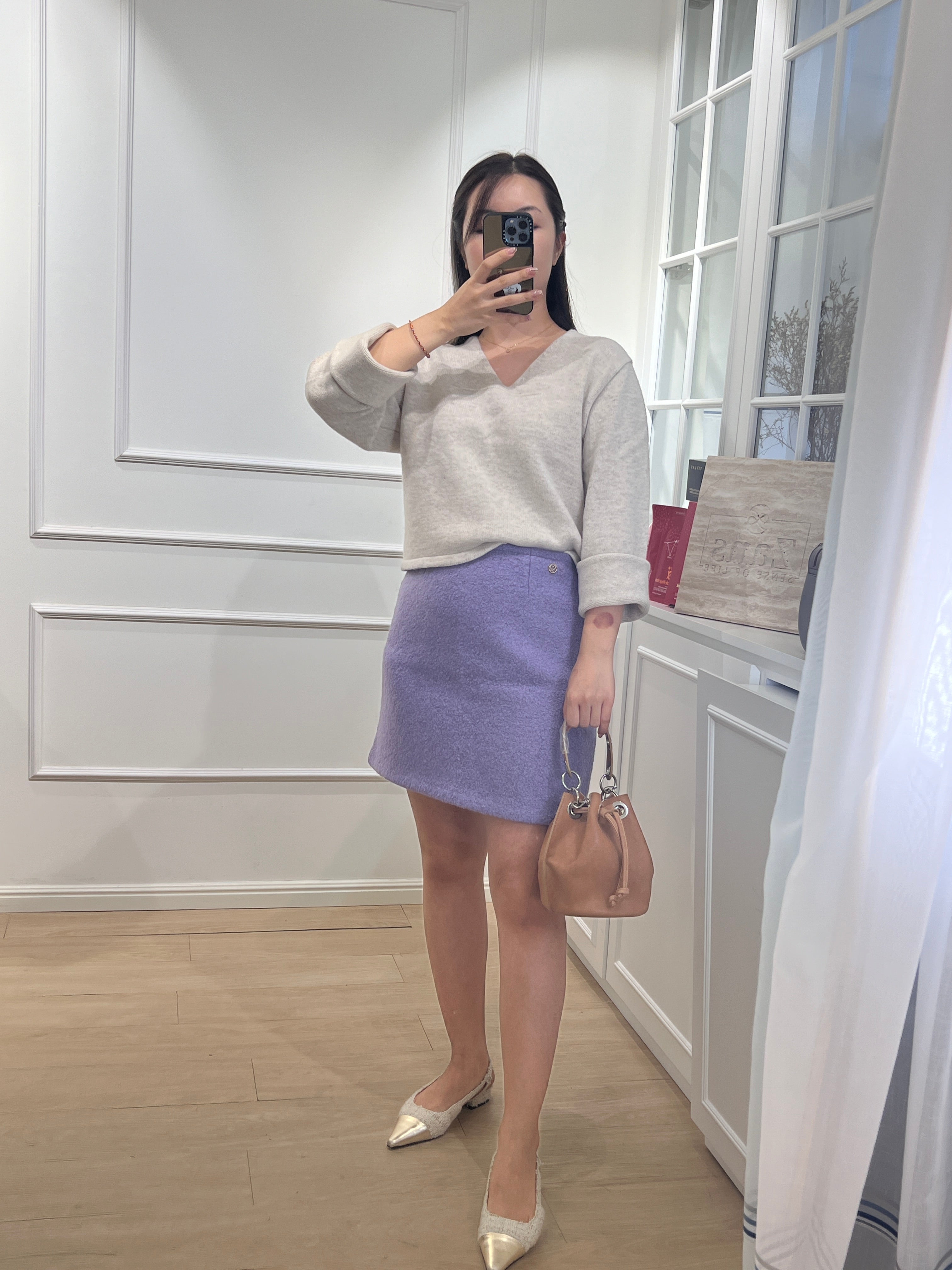 高級V領羊毛top(100%wool )[T0130]