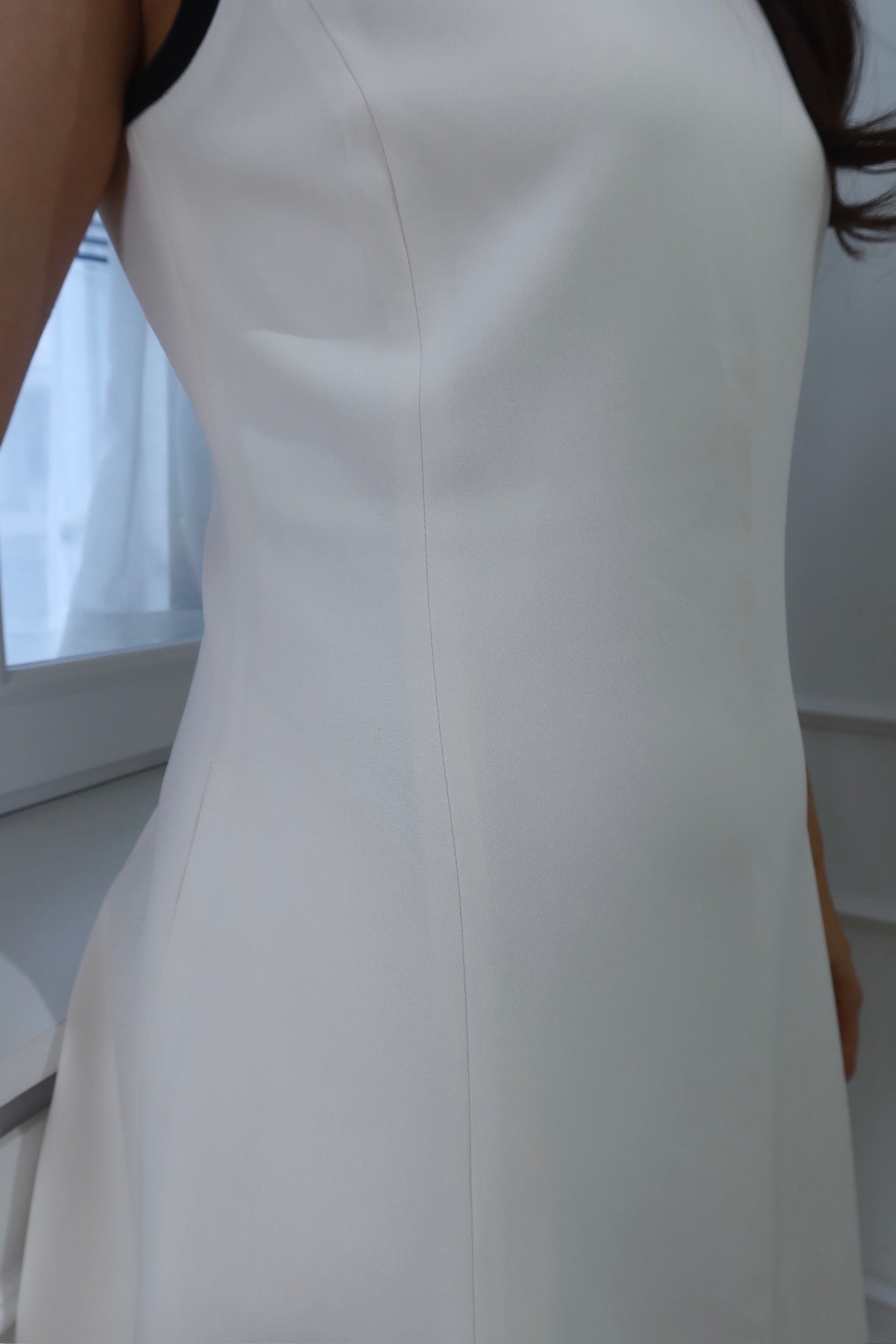 【LE ZANS BRAND COLLECTION】Minimalist Duo-Tone Sleeveless Dress [OPS0154]