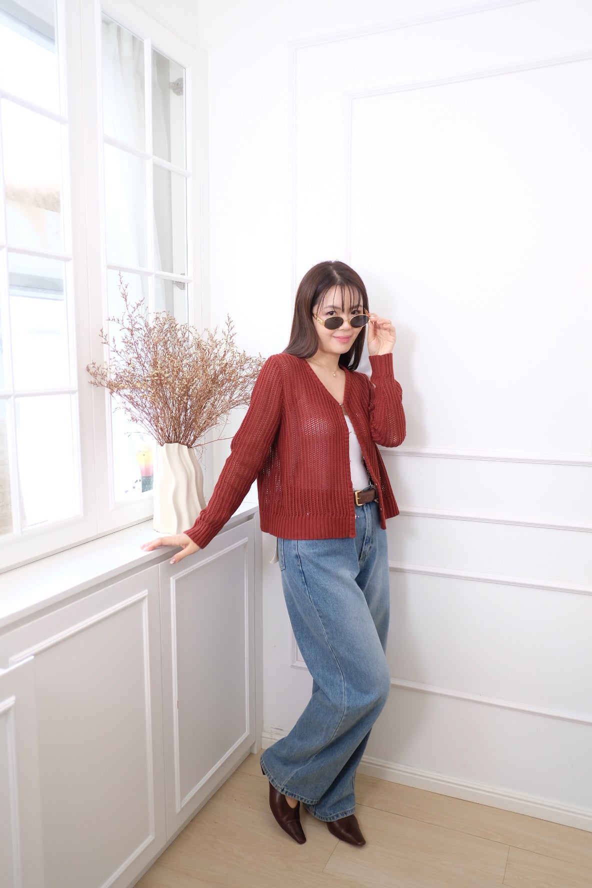 【LE ZANS BRAND COLLECTION】Rustic Rose Cardigan [T0254]