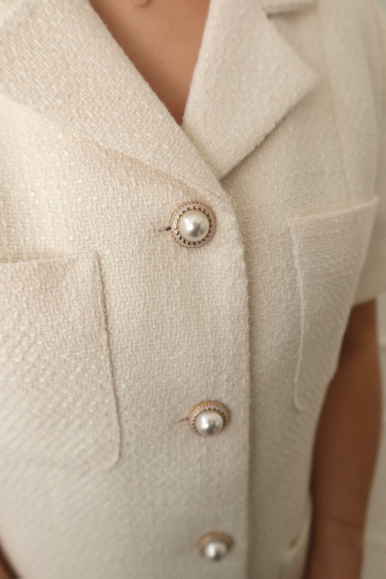 Luxe Pearl Button Dress [OPS0145]
