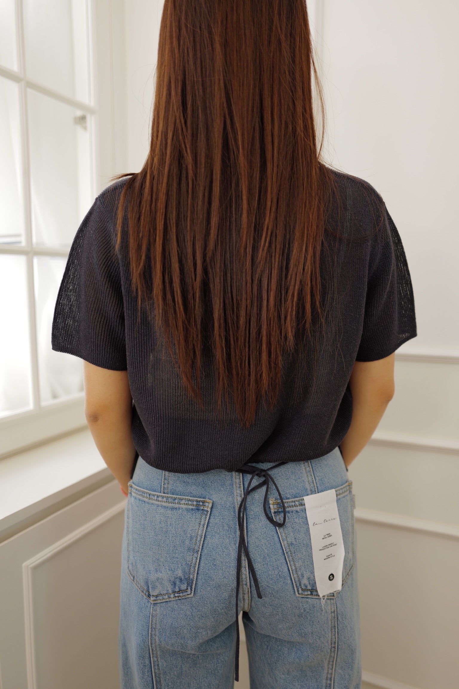【LE ZANS BRAND COLLECTION】Drawstring Knit Top [T0270]