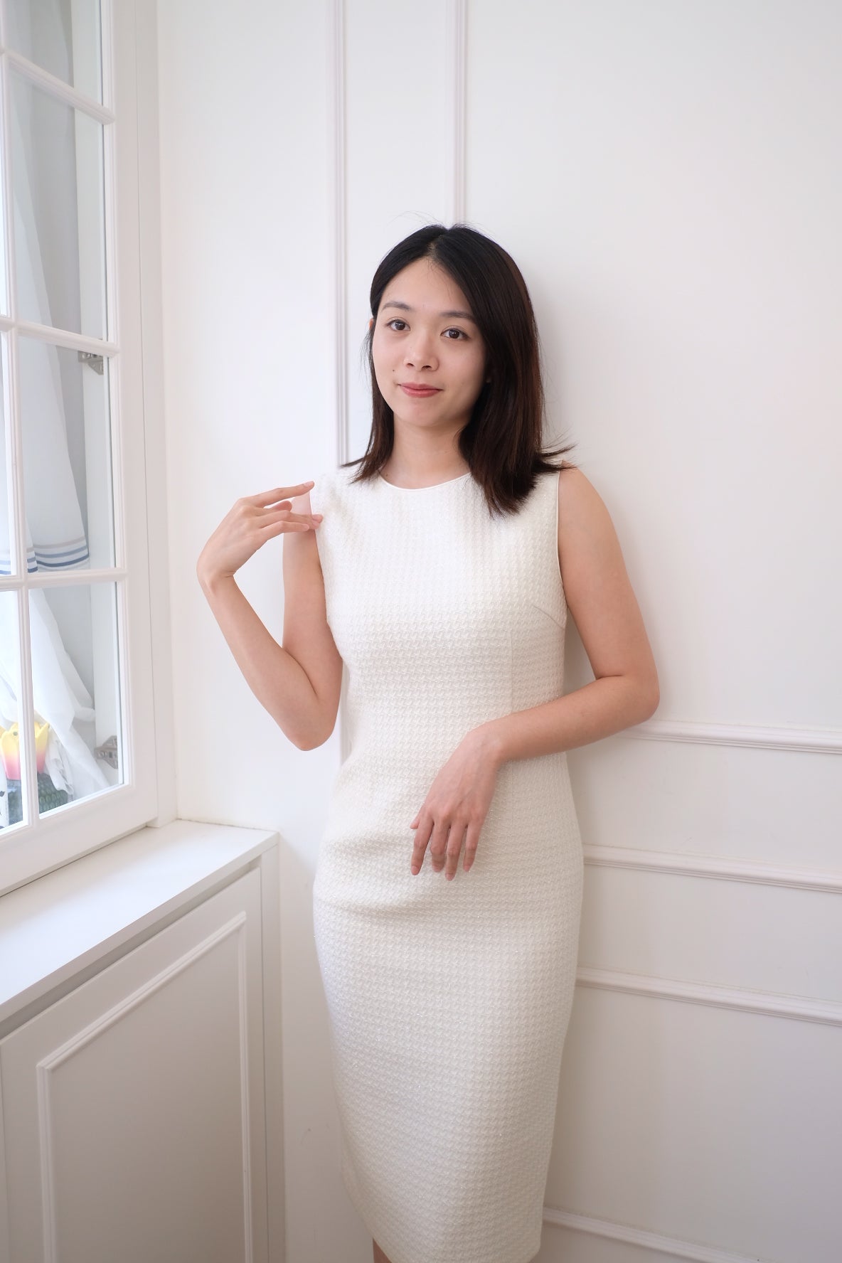 【LE ZANS BRAND COLLECTION】Sleek Silhouette Sleeveless Dress [OPS0178]