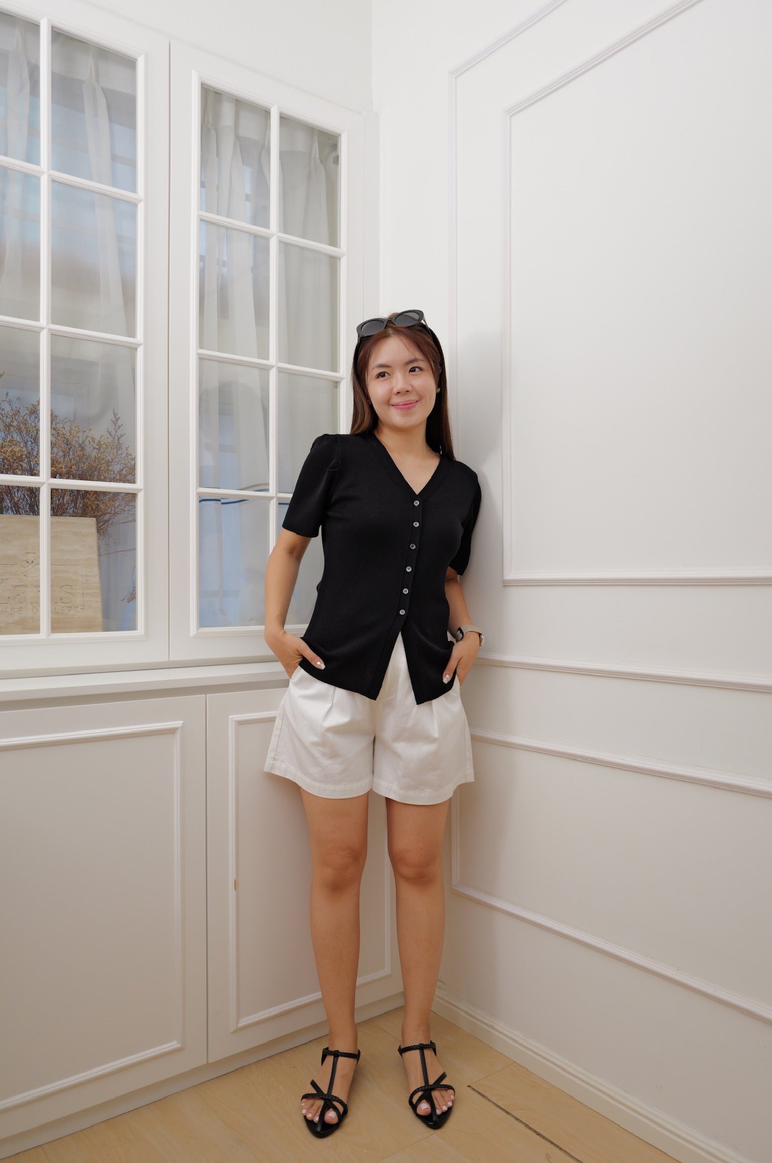 Cream Puff Sleeve Knit Cardigan [T0281]