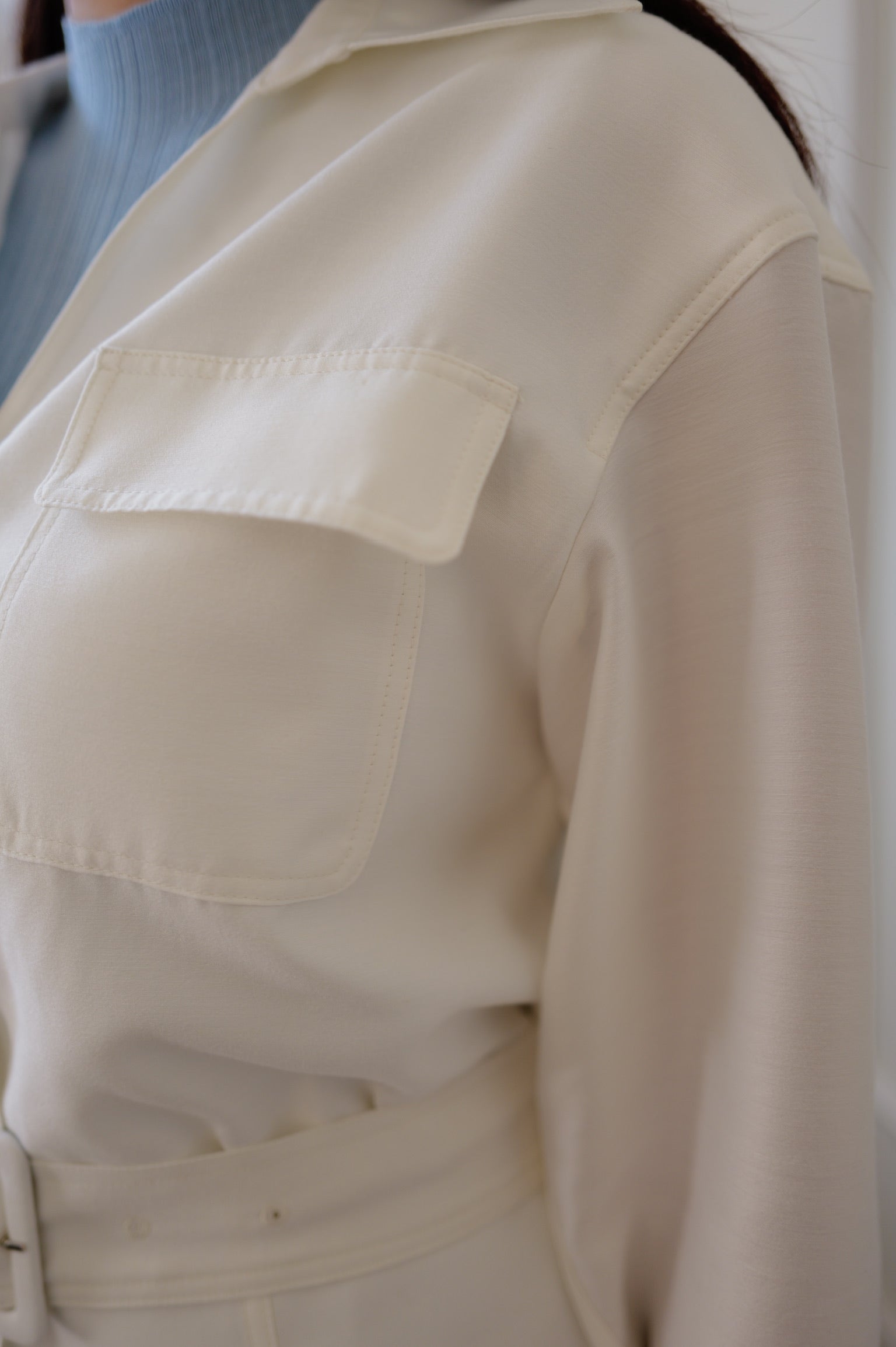 【LE ZANS PRIVÉ】 Belted Safari Utility Jacket Shirt [T0312]