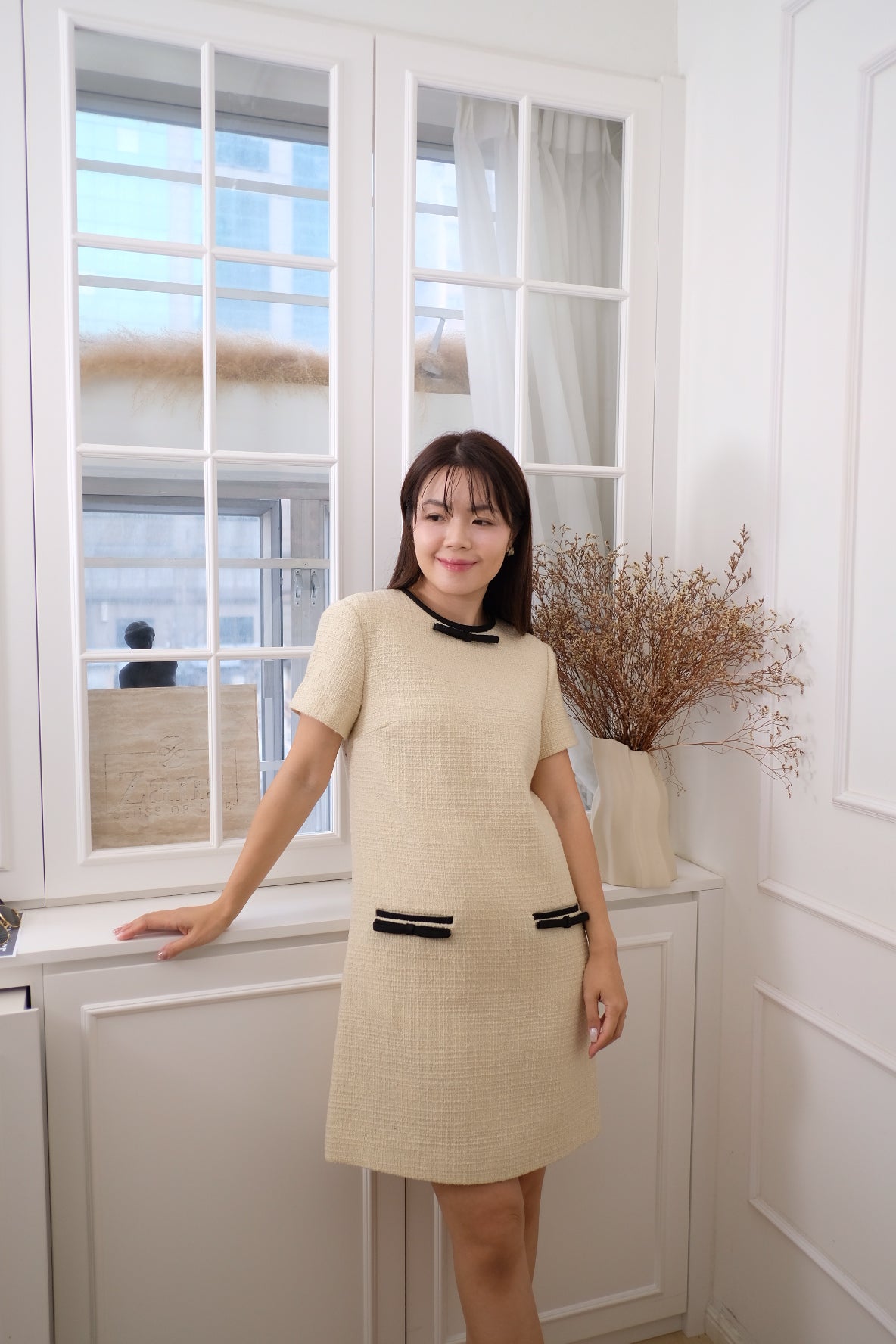 【LE ZANS BRAND COLLECTION】Chic Bowtie Dress [OPS0177]