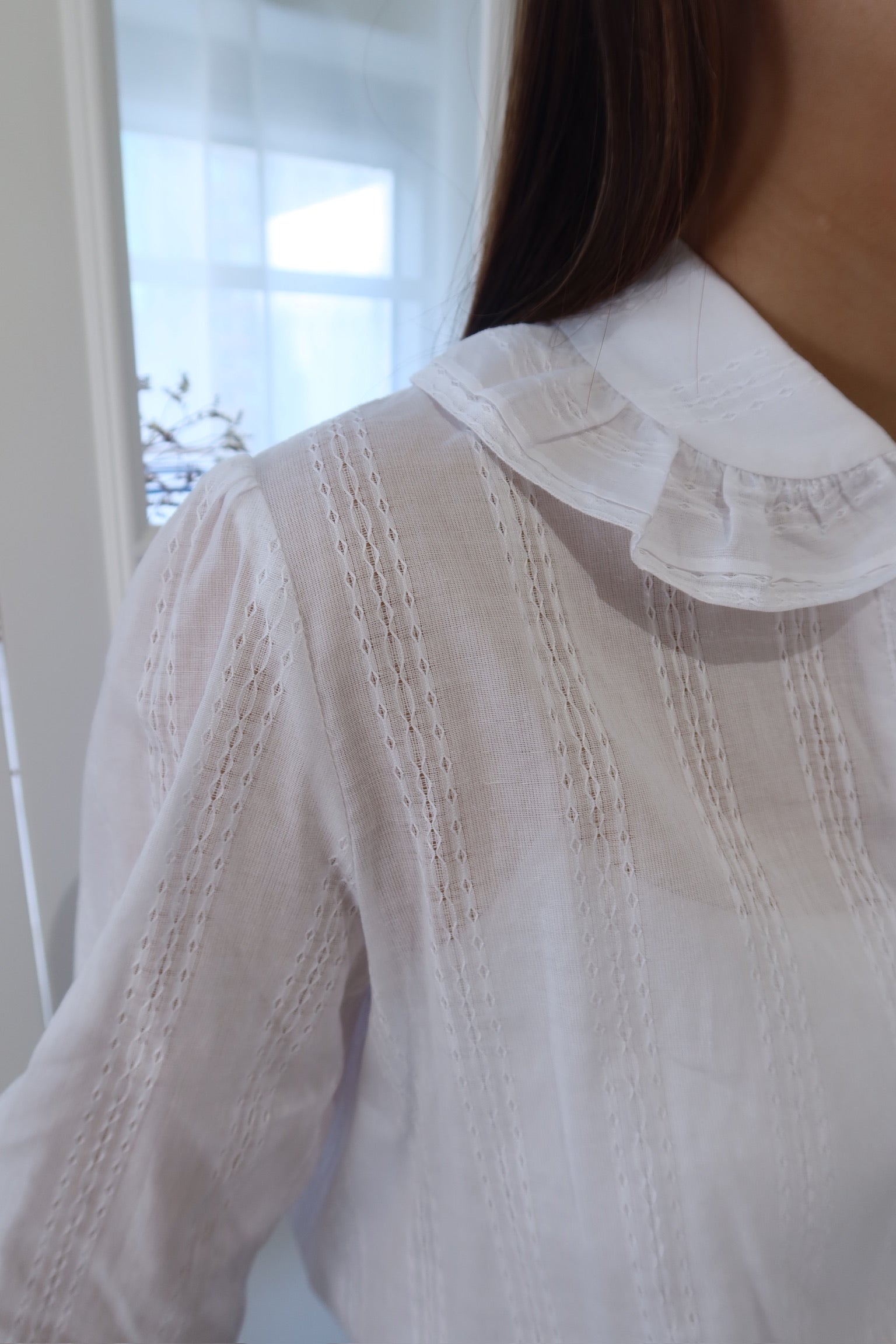 French Wave Embroidered Blouse [T0211]