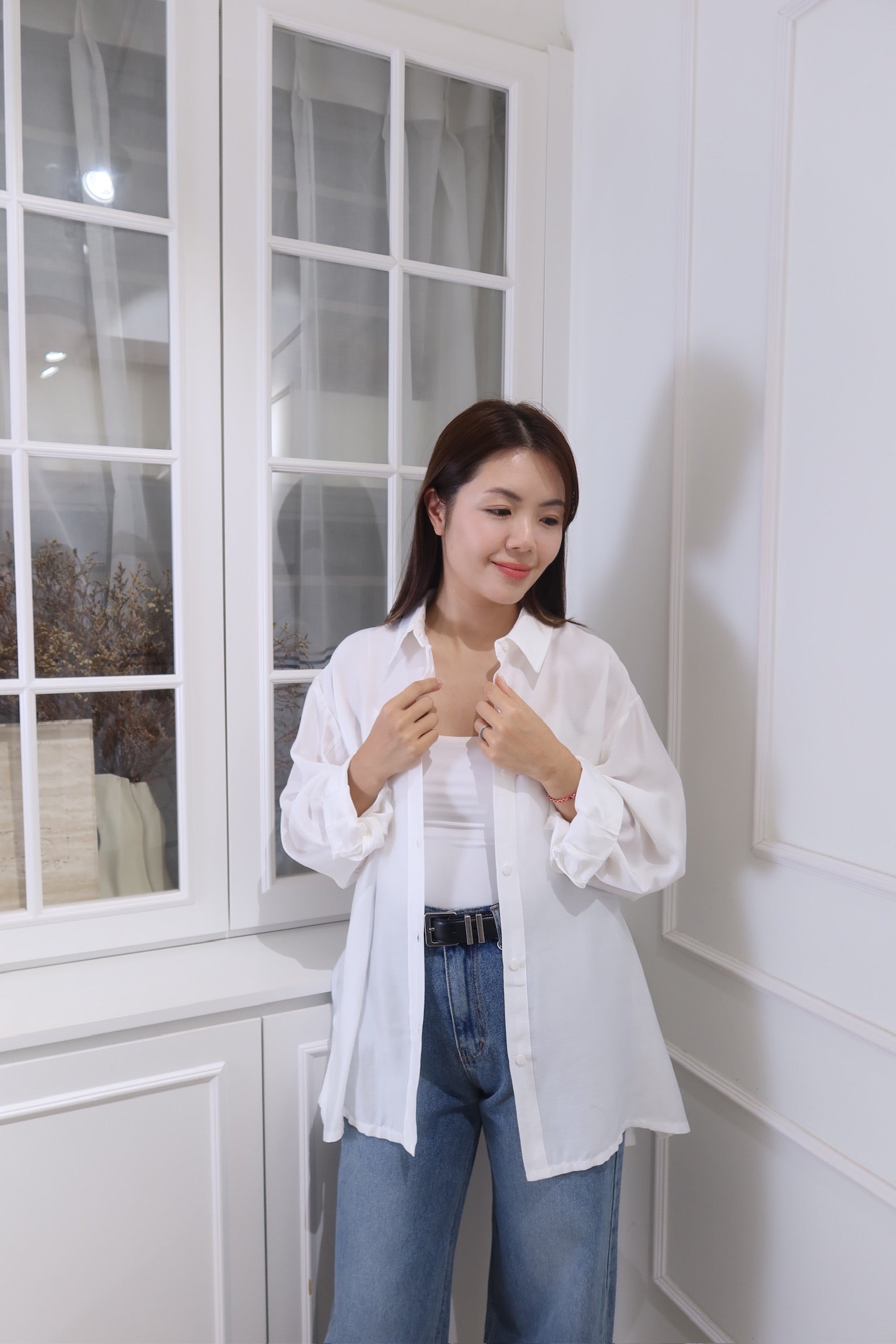 Lustrous Silk Solid Shirt [T0224]