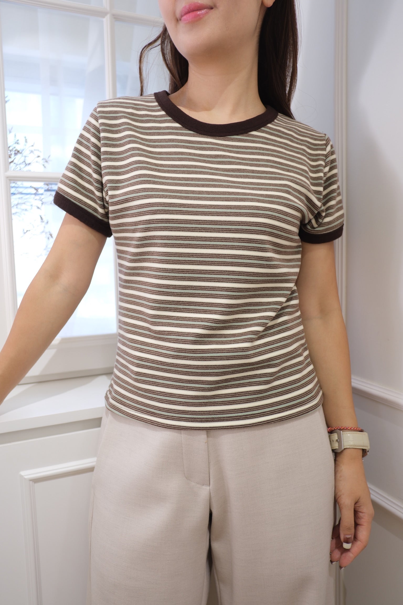 Retro Stripe Short Sleeve Tee [T0235]