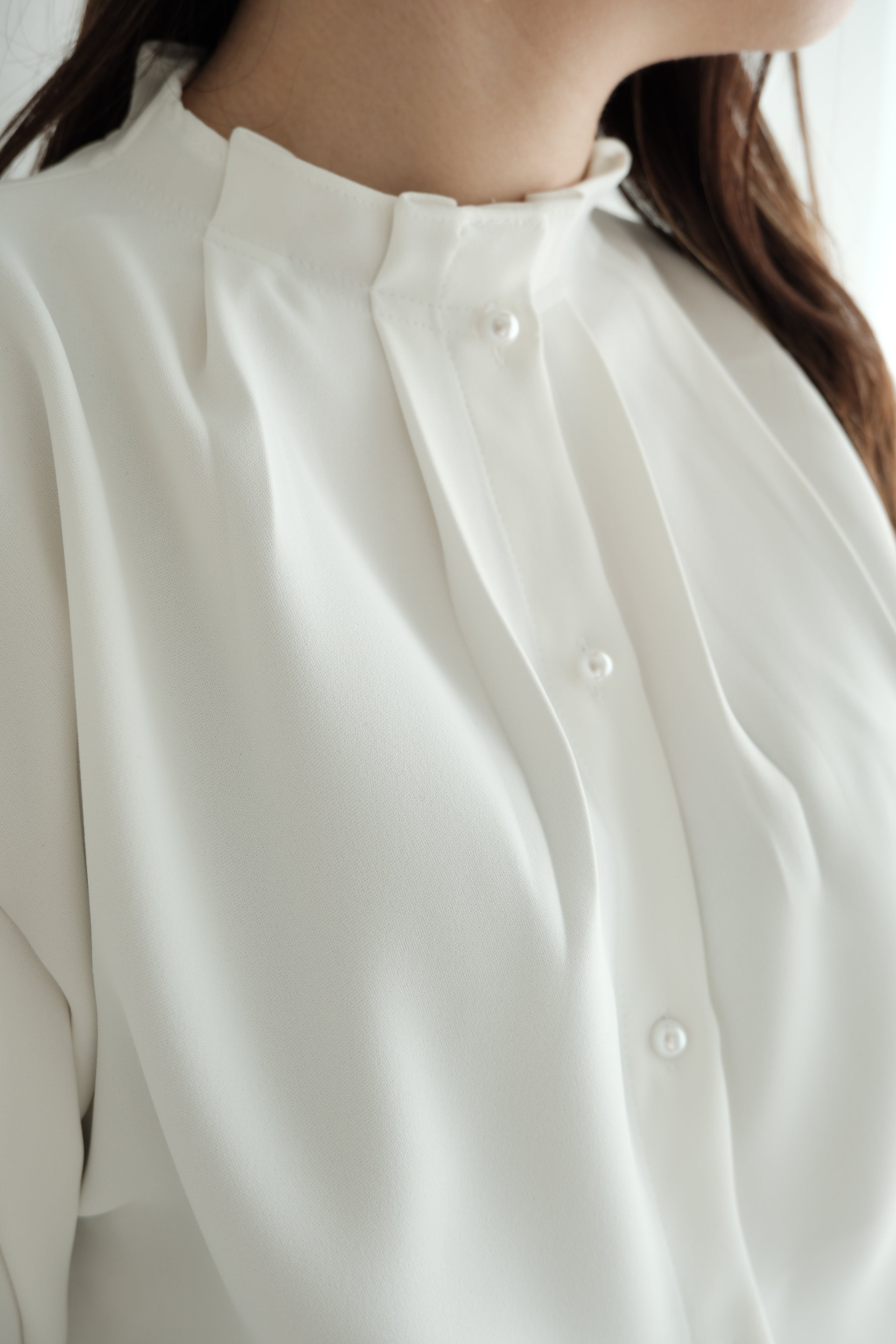 Pearl Pleat Elegance Blouse [T0237]