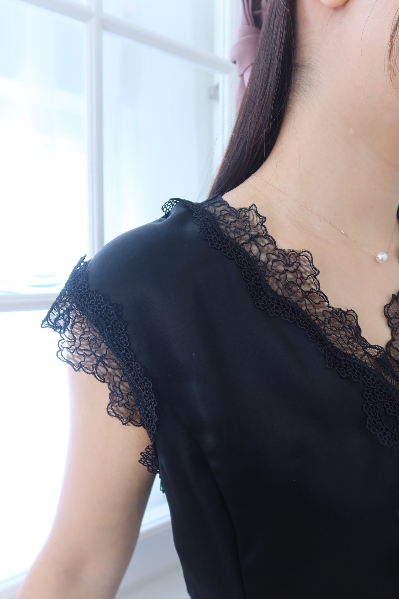 【LE ZANS BRAND COLLECTION】 Lace Trim Top [T0186]