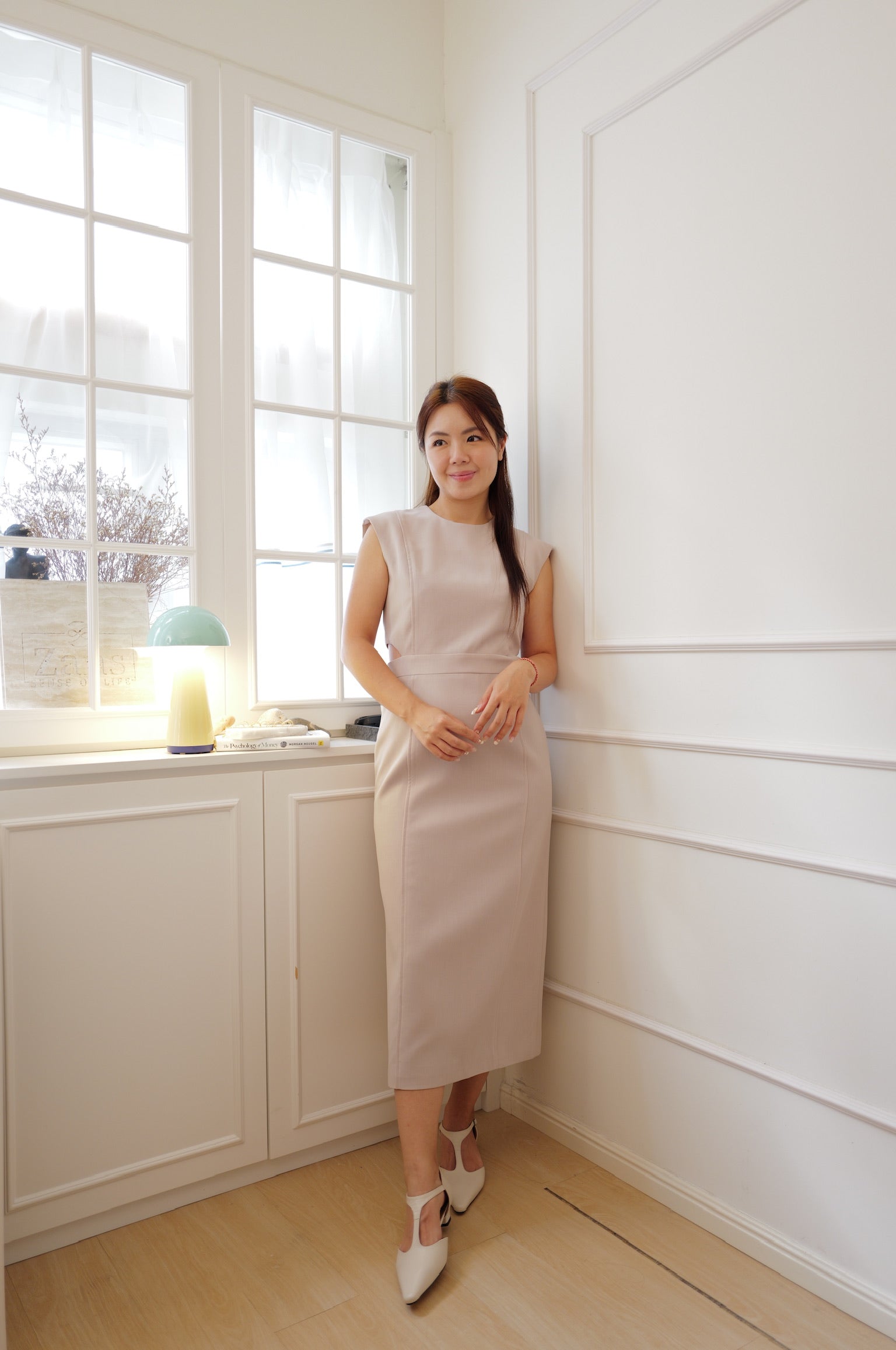 【LE ZANS BRAND COLLECTION】Modern Architectural Cut-Out Dress [OPS0184]