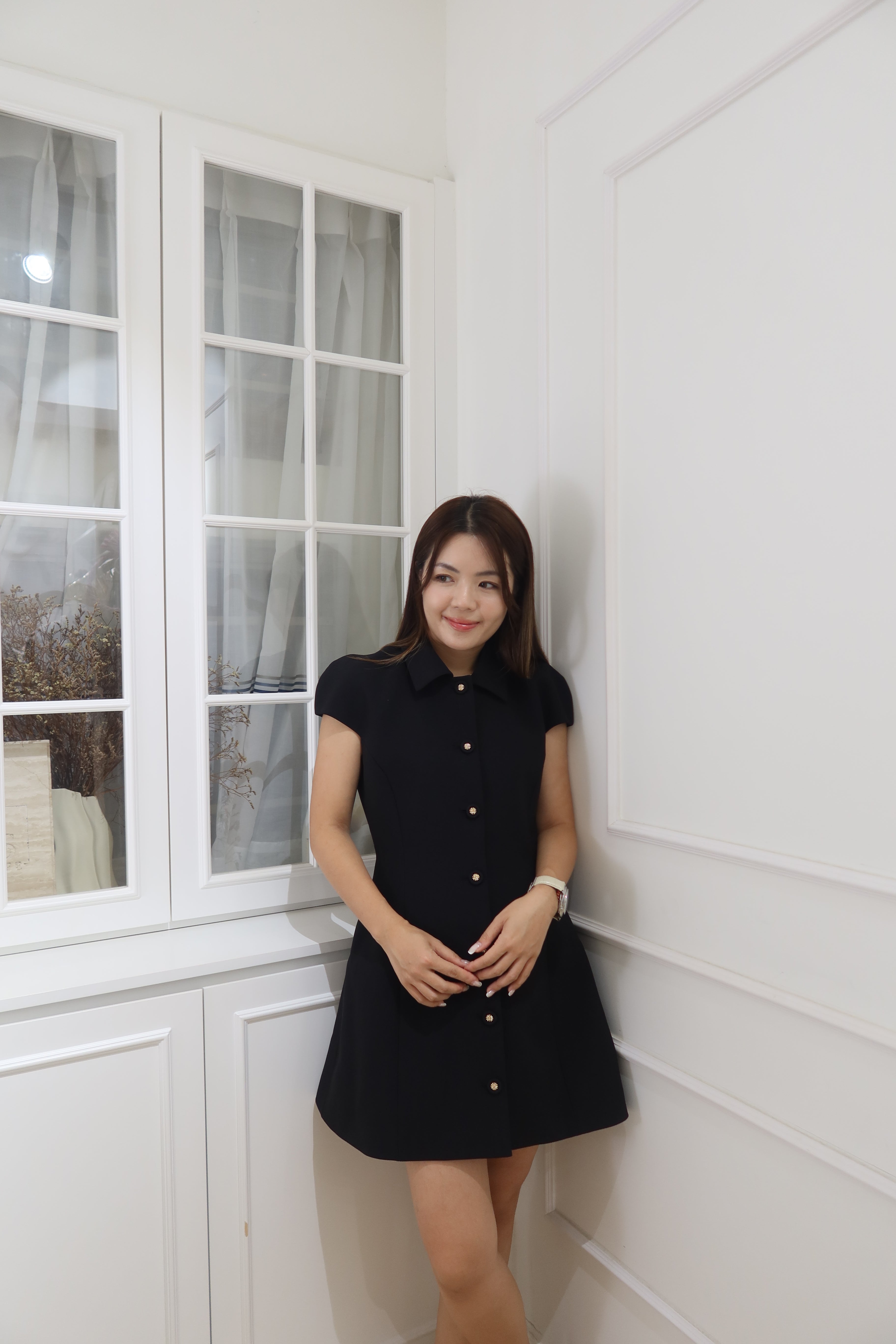 Puff Sleeve Little Black Dress [OPS0171]