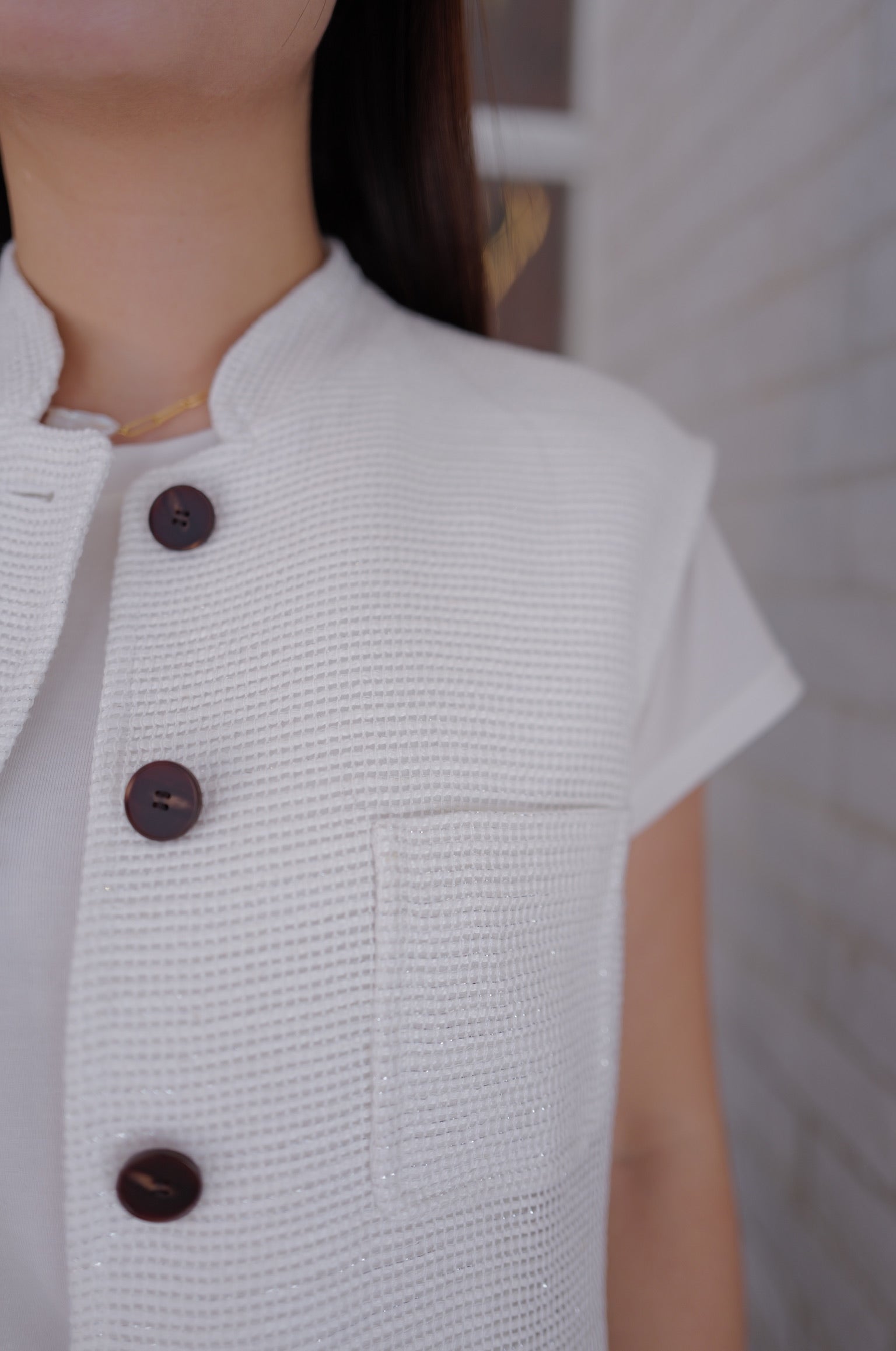 【LE ZANS BRAND COLLECTION】Button-front knit waistcoat [J0139]