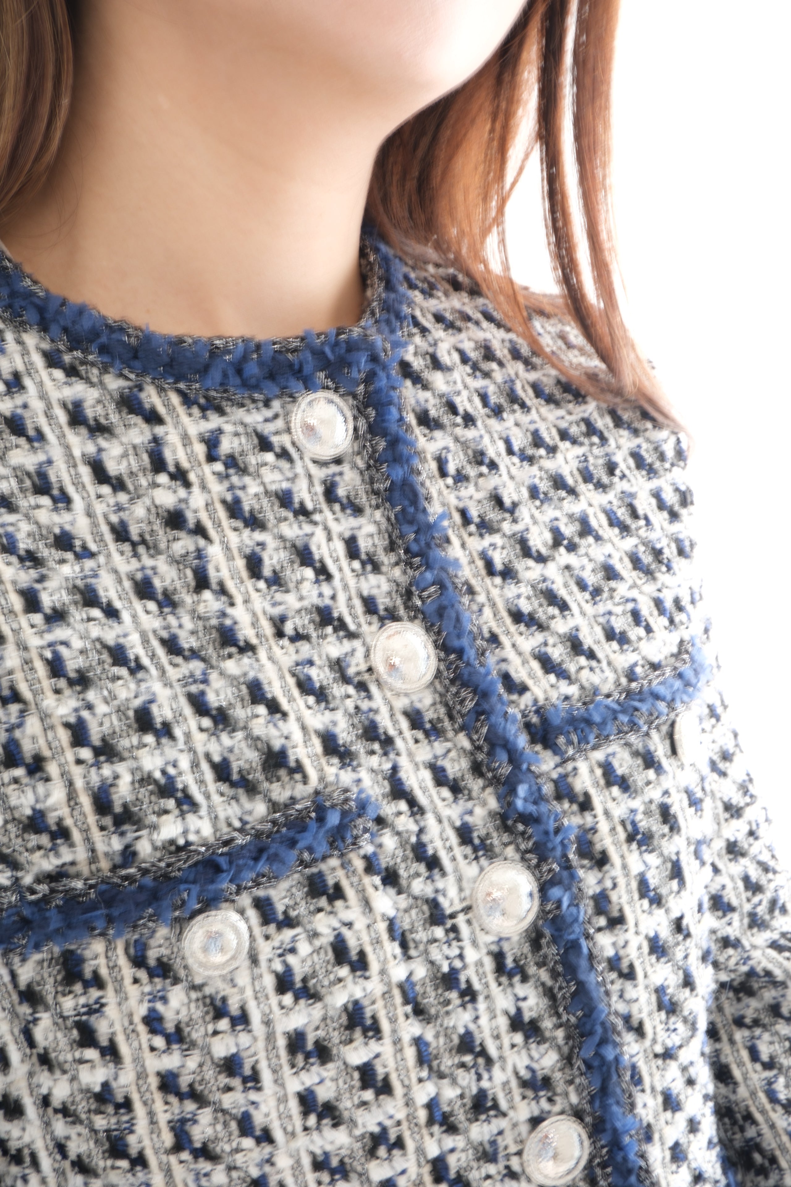 Sapphire Tweed Luxe Blazer [J0120]