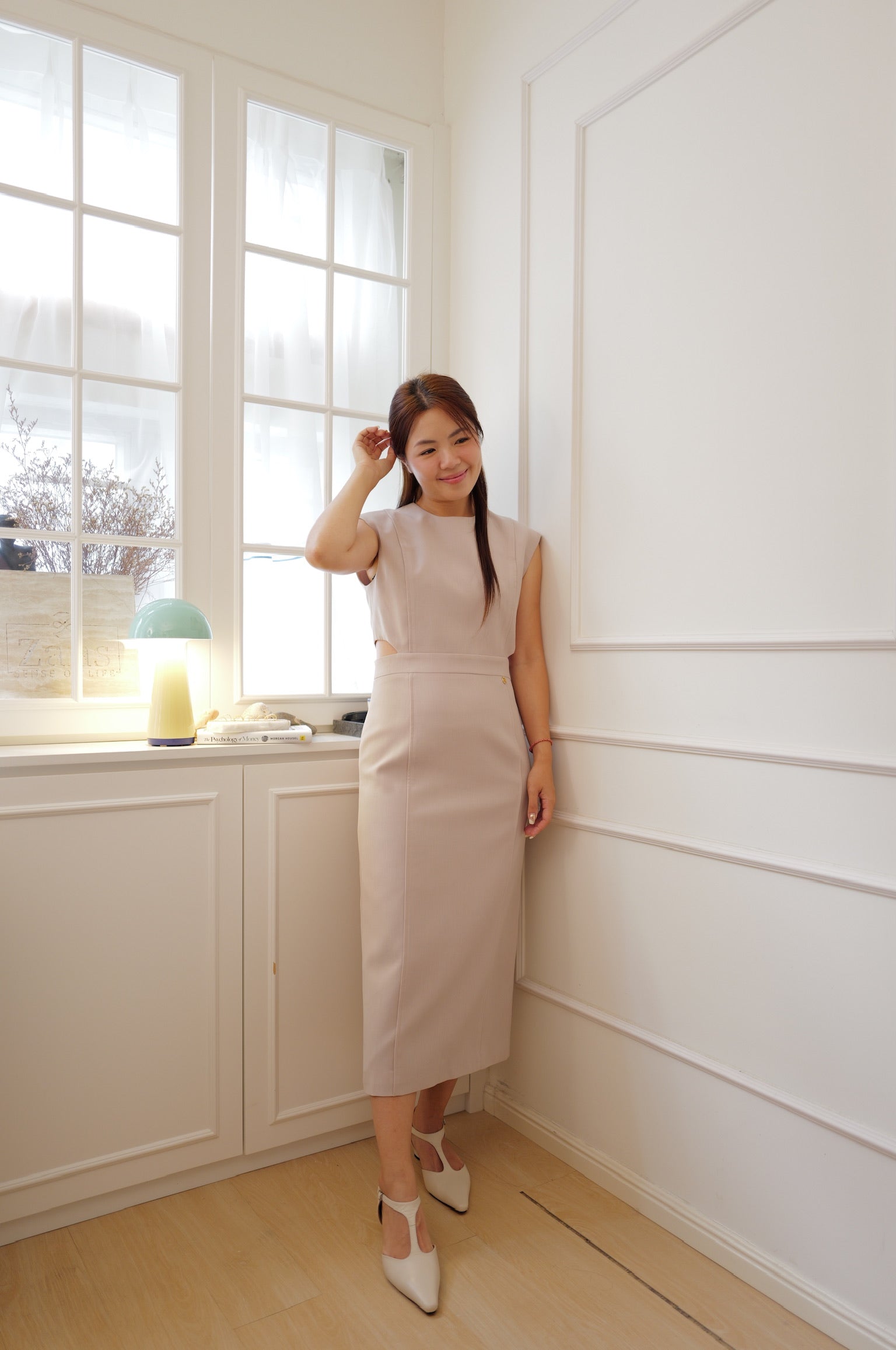 【LE ZANS BRAND COLLECTION】Modern Architectural Cut-Out Dress [OPS0184]