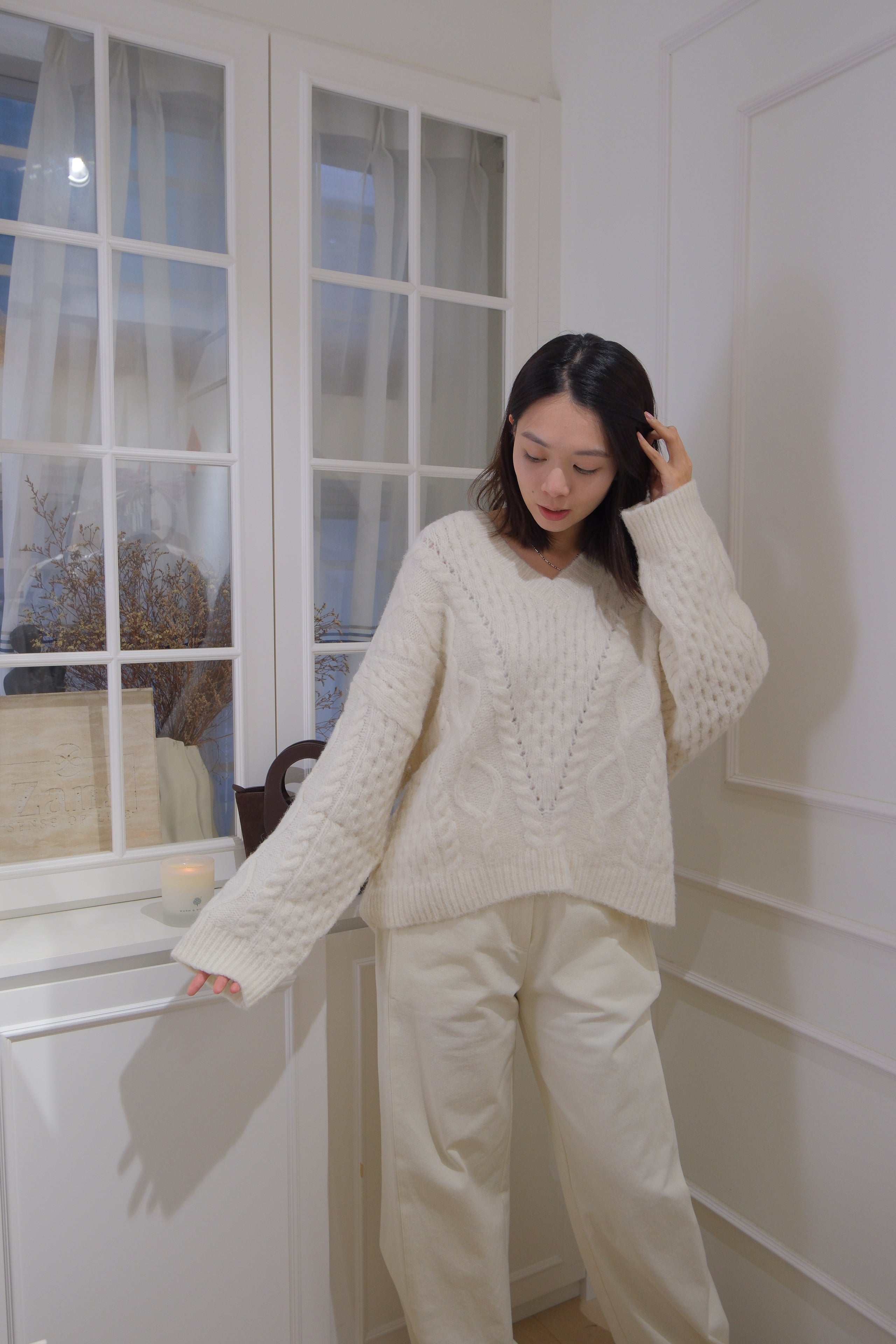 Cozy Oversized Twirl Sweater (60%wool)[T0165]