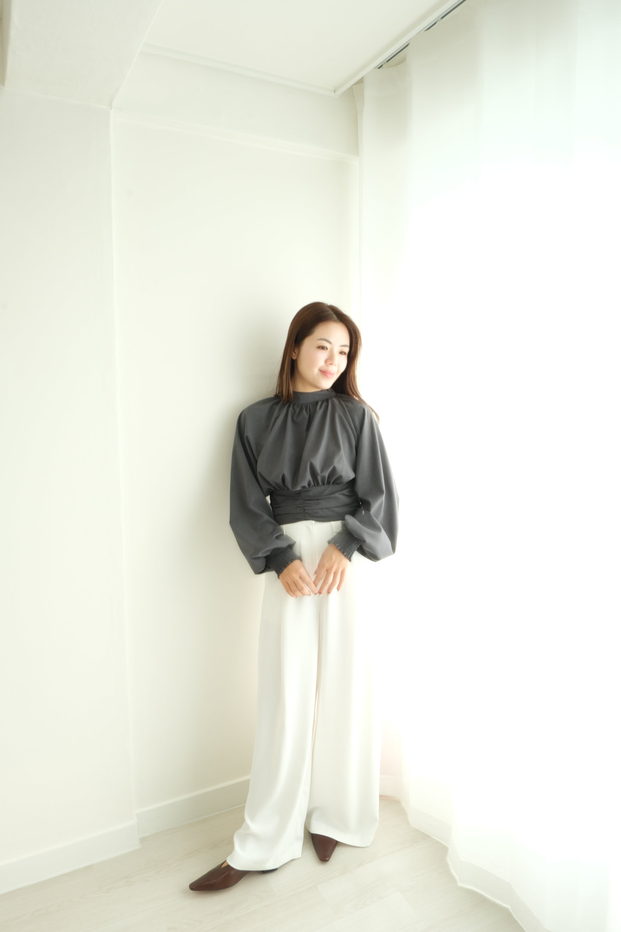 Refined Pleat Detail Dress Shirt [T0239]