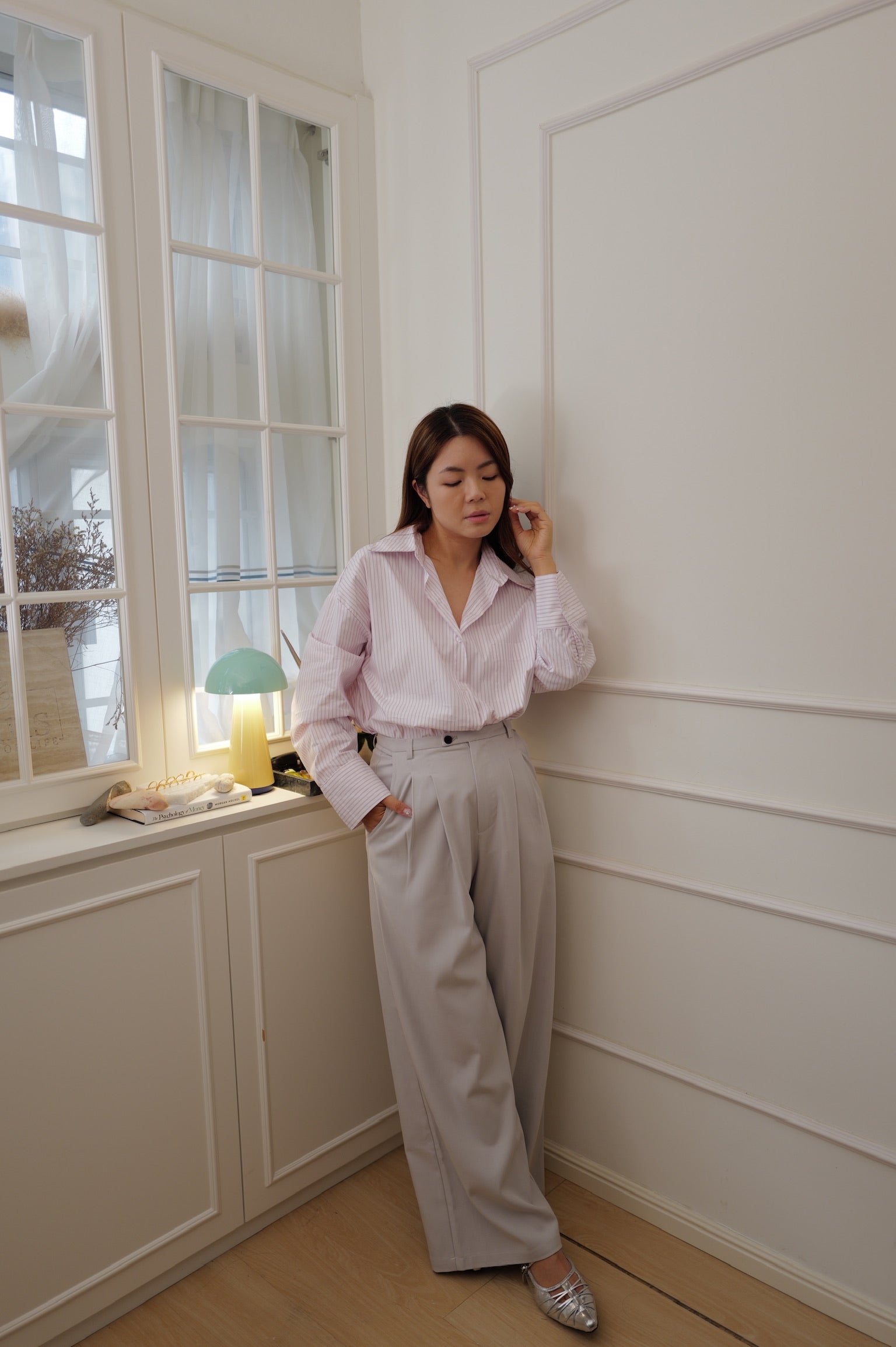 【LE ZANS BRAND COLLECTION】Classic Double-Pleated Tailored High-Waisted Trousers [PT0098]