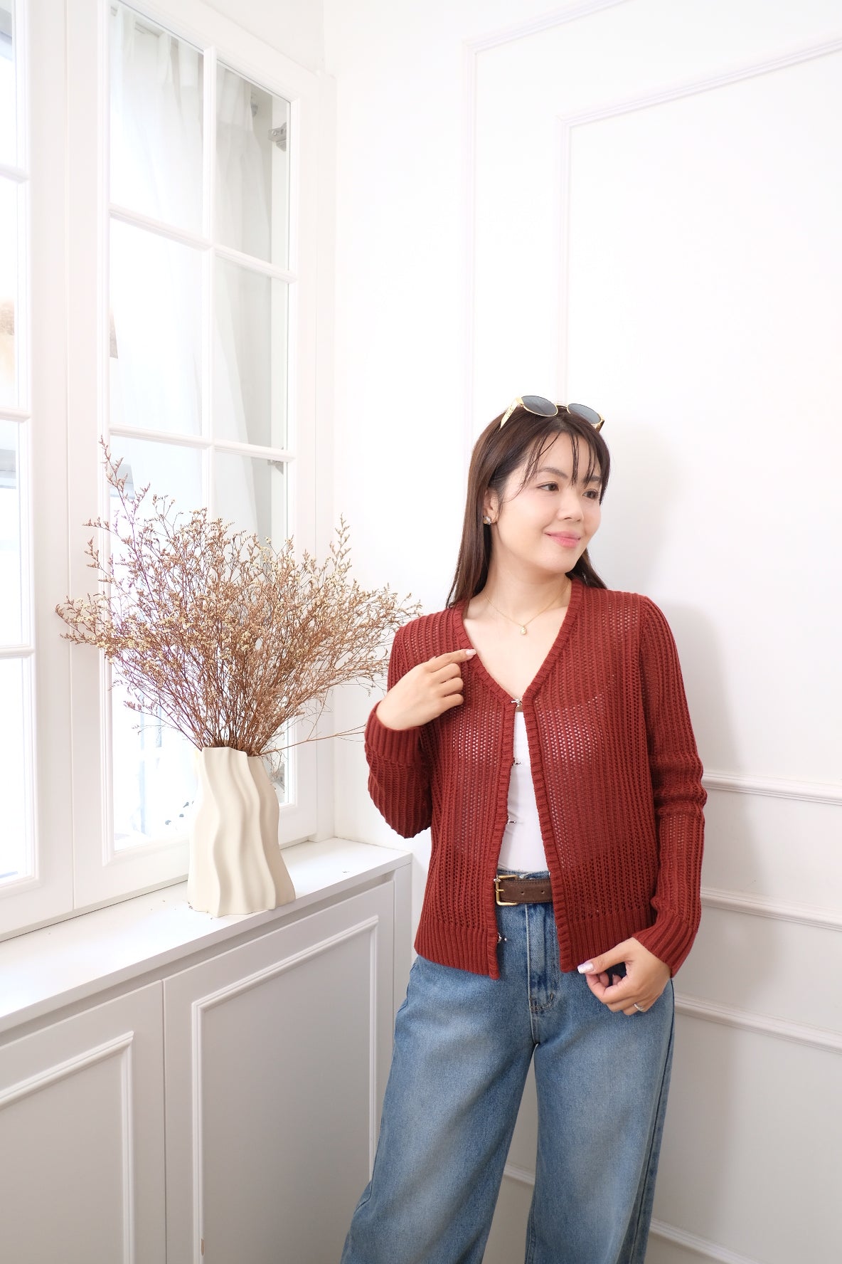 【LE ZANS BRAND COLLECTION】Rustic Rose Cardigan [T0254]