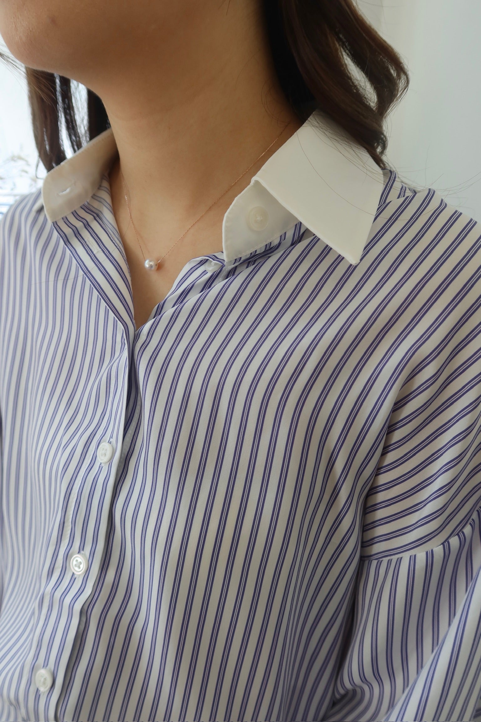 【LE ZANS BRAND COLLECTION】Luxe Stripe Silk Shirt (100%桑蠶絲) [T0188]