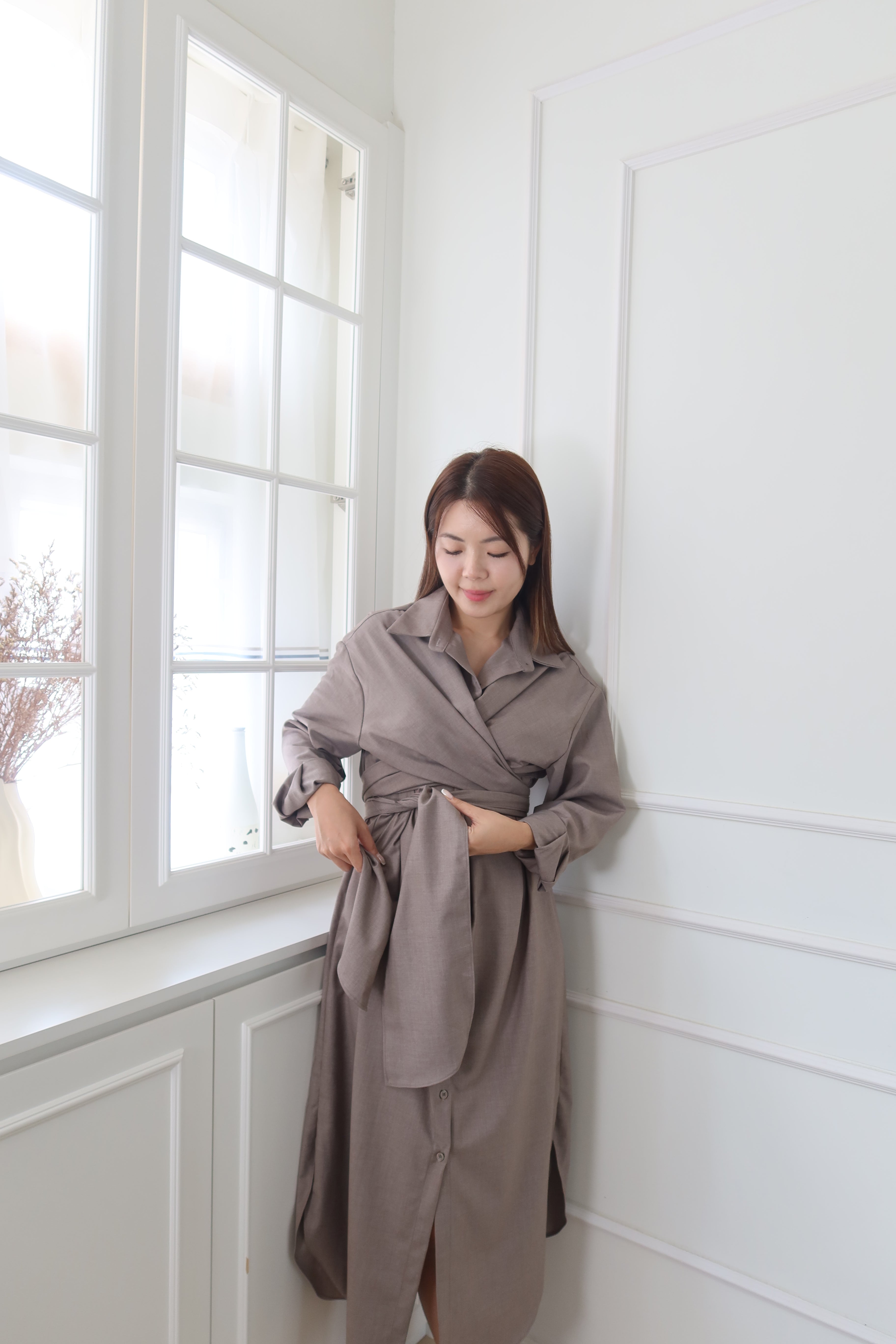 Cross-Design Chic Maxi Dress [OPS0169]