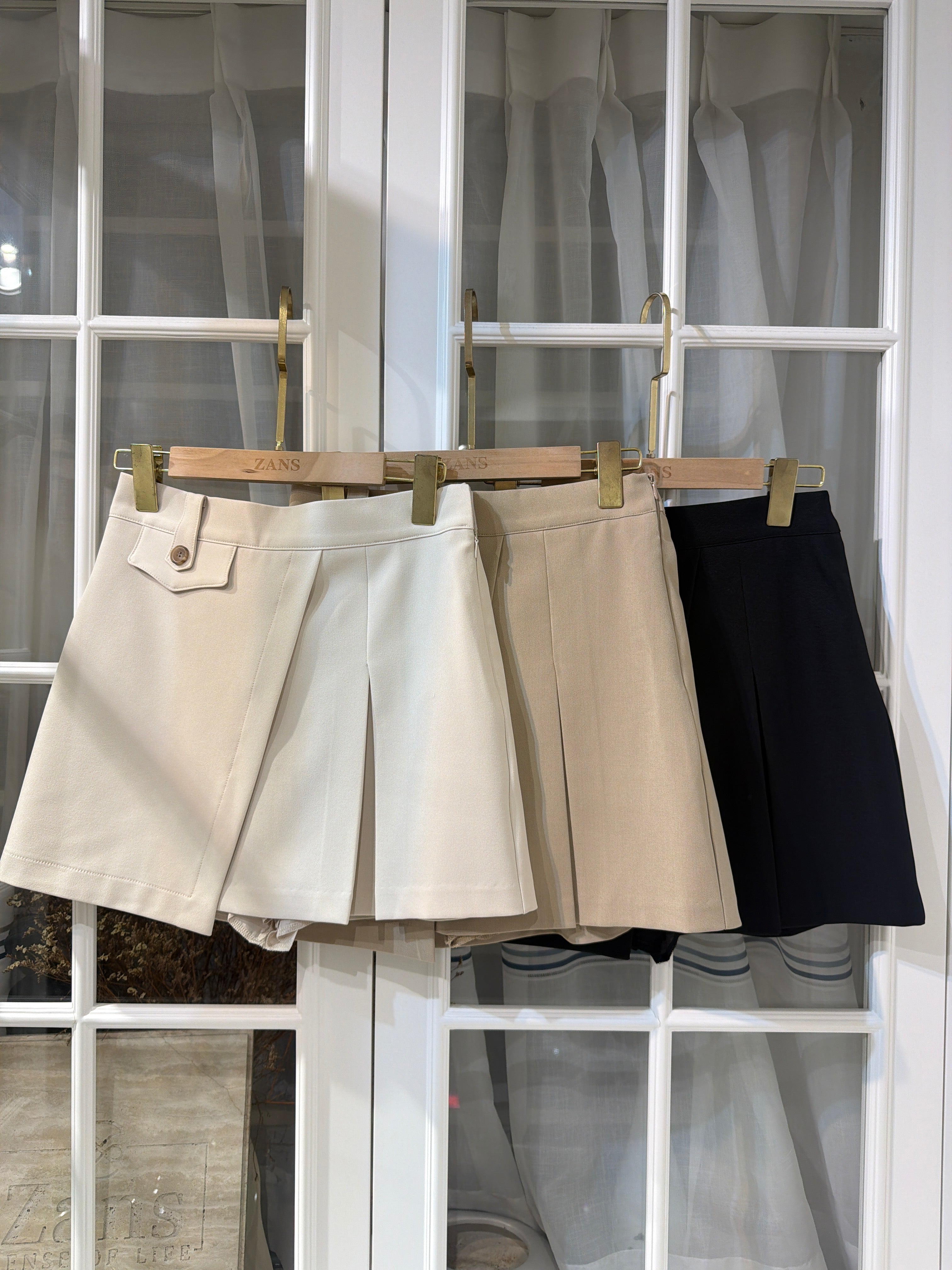 High-Waist Tailored Mini Skirt [SK0075]