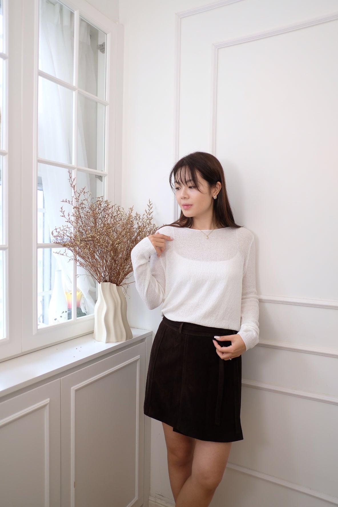【LE ZANS BRAND COLLECTION】SoftLine Underlayer Basic Top (25% Ultra Fine Wool) [T0251]