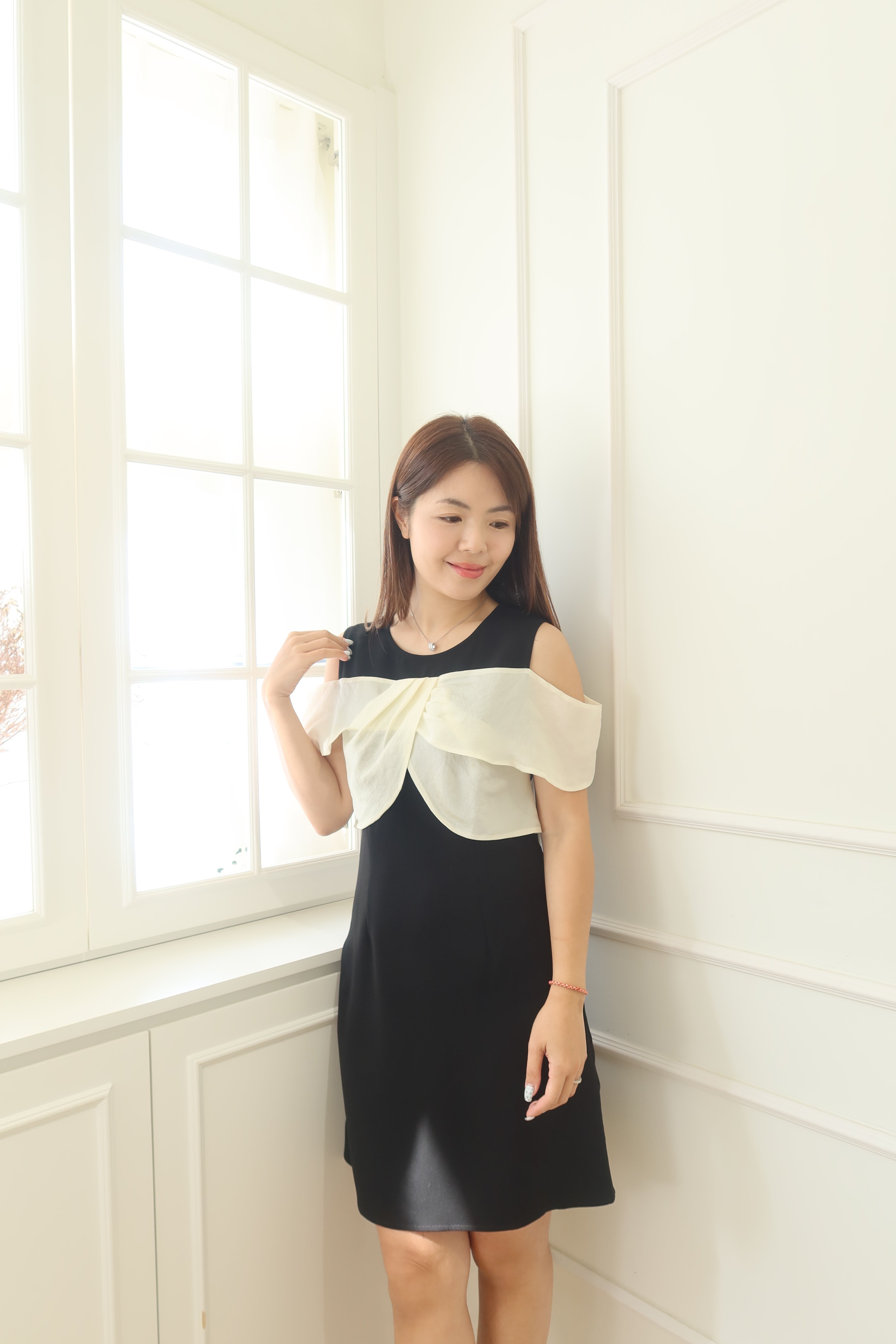 【LE ZANS BRAND COLLECTION】Elegant Bow Dress[OPS0163]