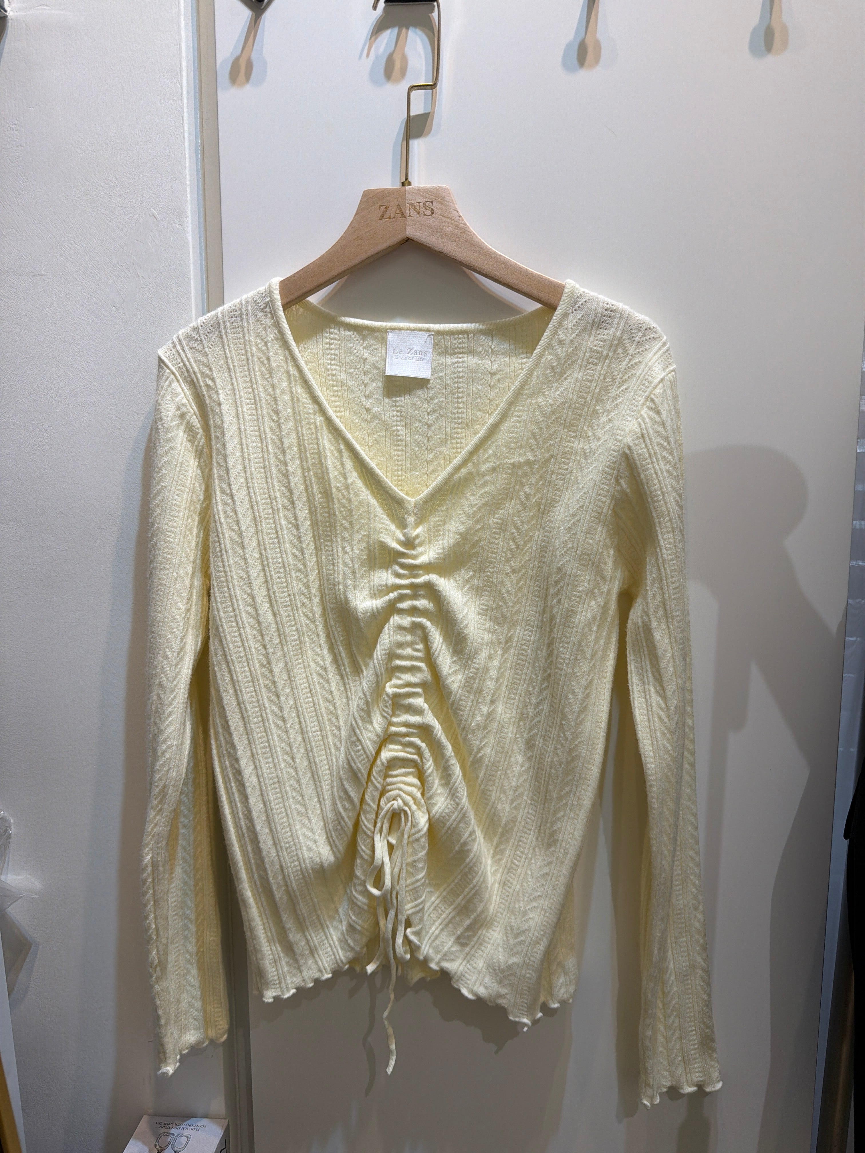 【LE ZANS BRAND COLLECTION】V領厚料長䄂上衣[T0250]