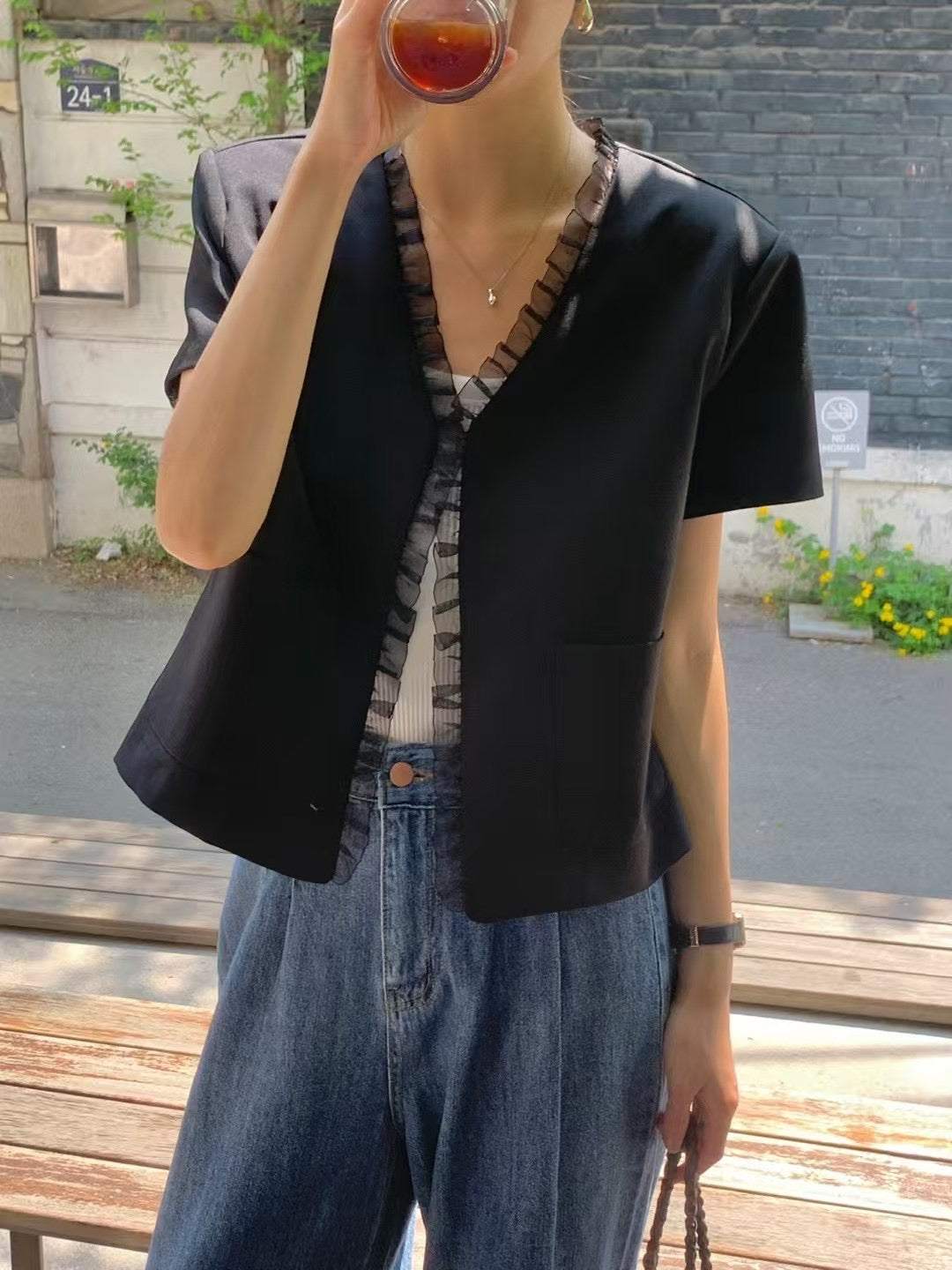 Chiffon Charm Blazer [J0104]