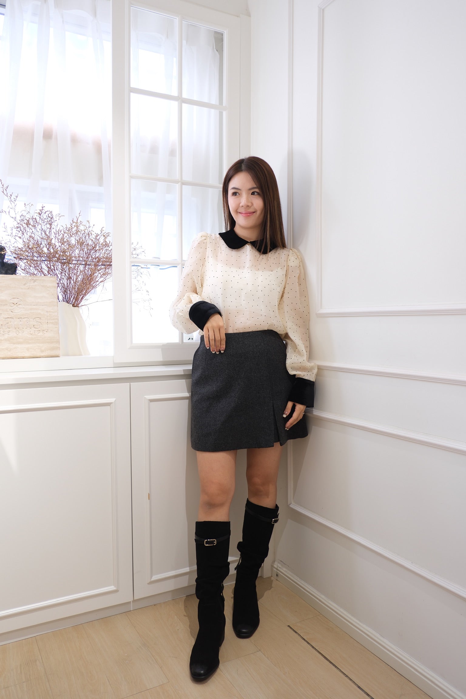 Polka Dot Charm Blouse [T0244]