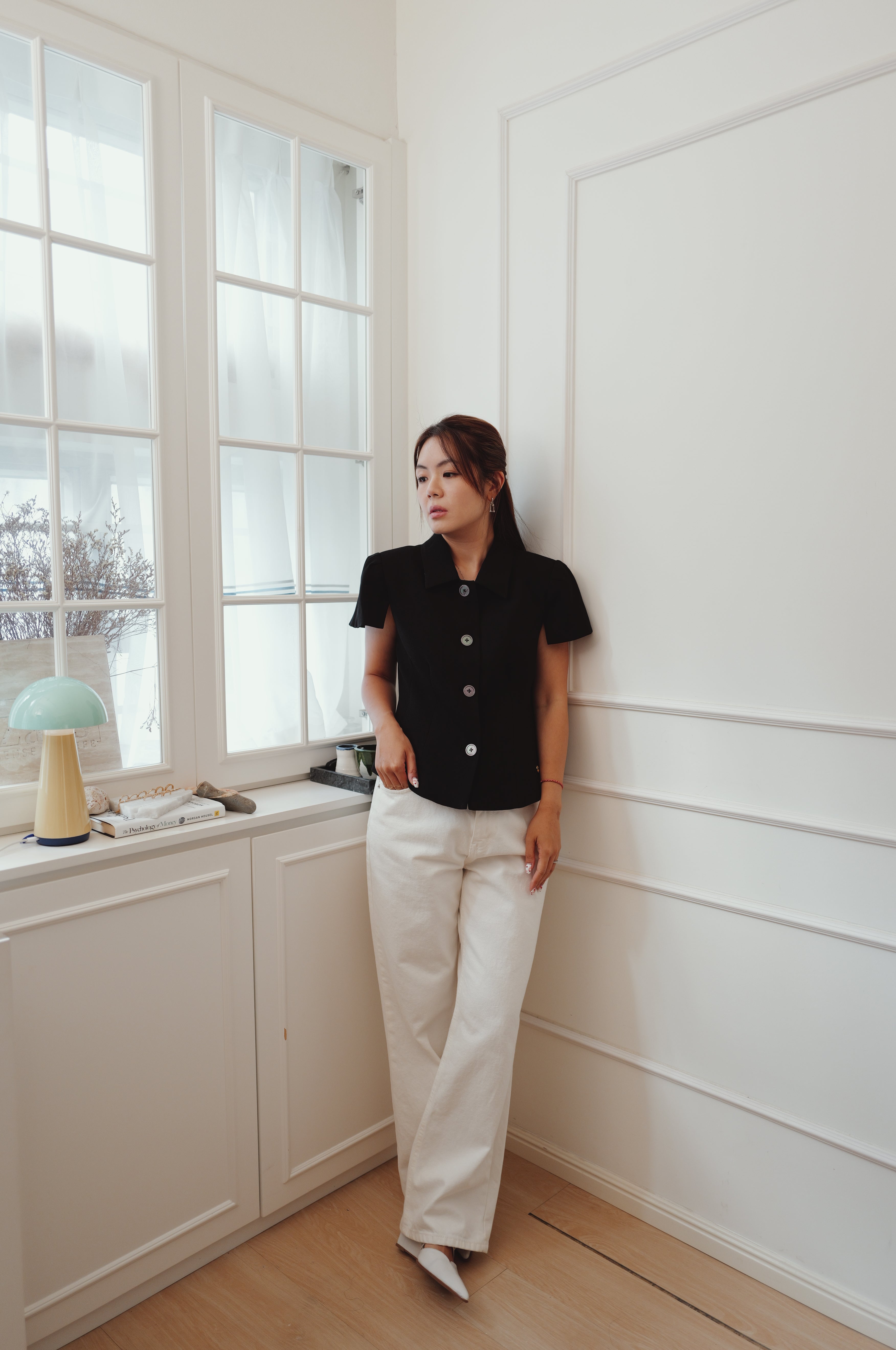【LE ZANS BRAND COLLECTION】French Elegant Puff-Sleeve Short Tailored Blazer [T0299]