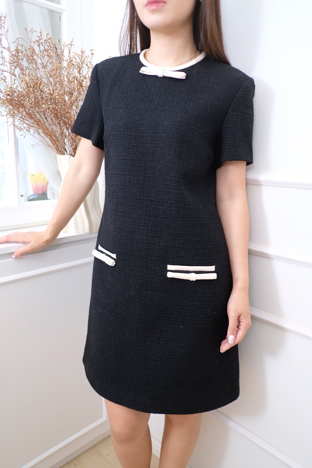 【LE ZANS BRAND COLLECTION】Chic Bowtie Dress [OPS0177]